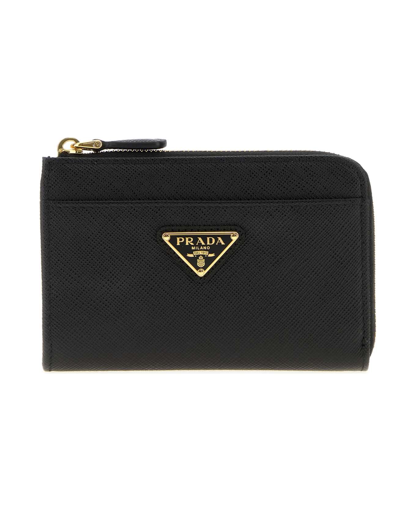 Prada Black Leather Wallet - NERO