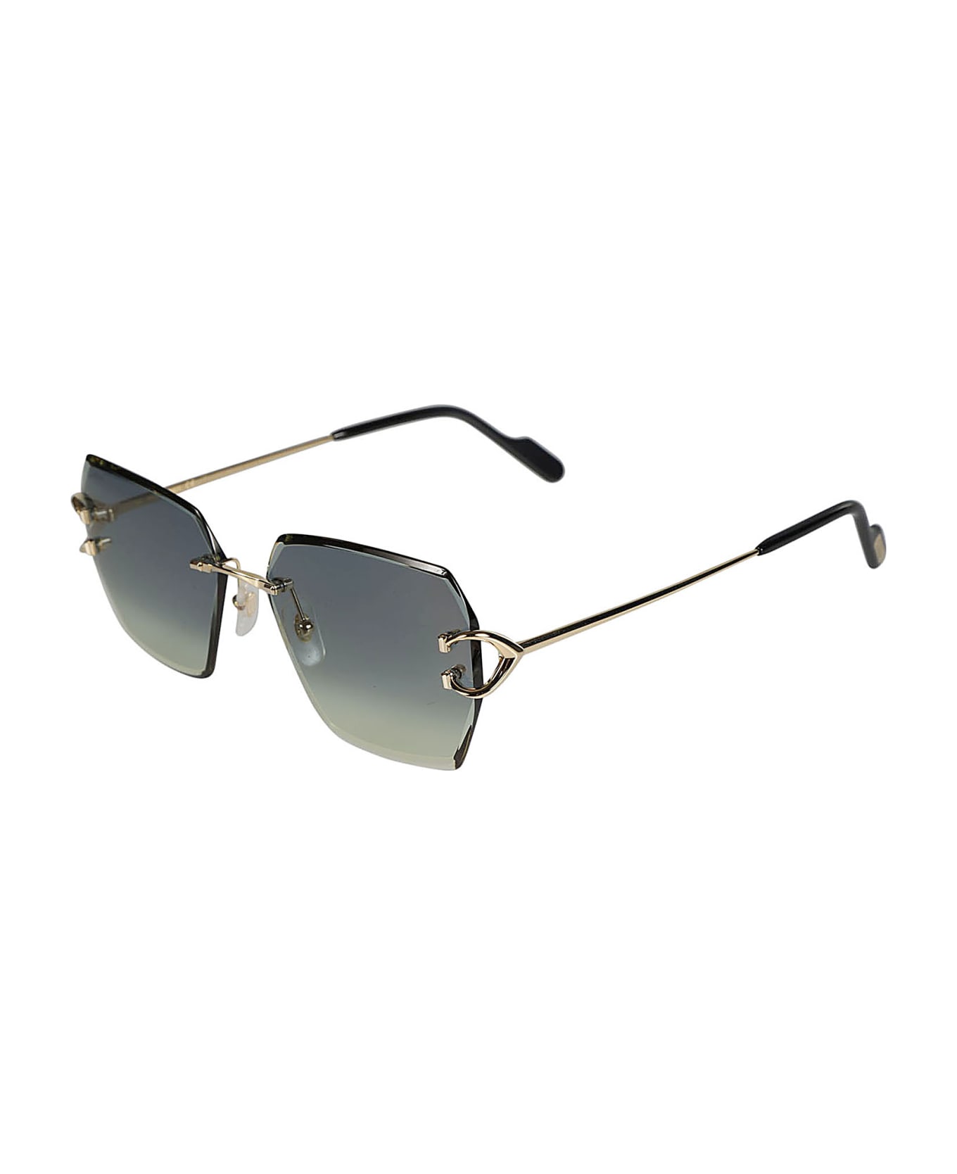 Cartier Eyewear Octagon Lens Rimless Glasses