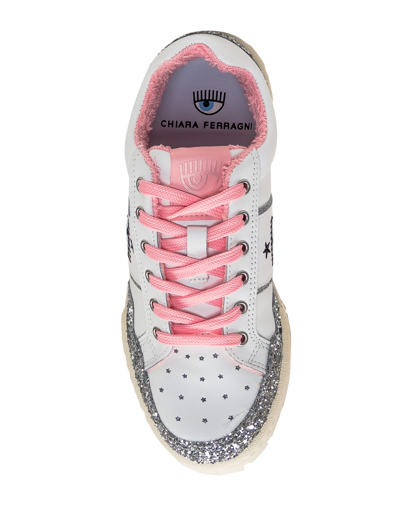 Chiara Ferragni Sneaker Cf-1 Glitter - WHITE-SILVER