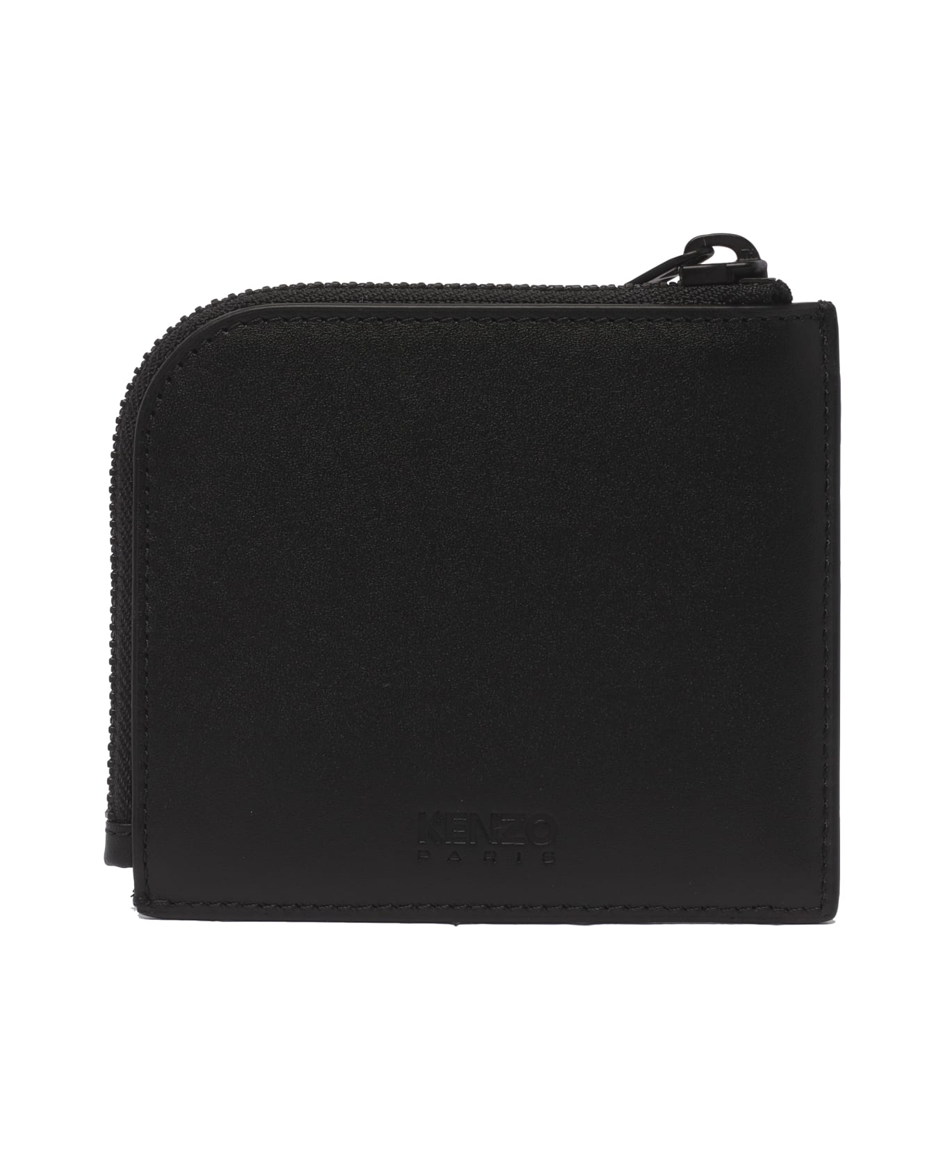 Kenzo Logo-printed Zipped Wallet - Black