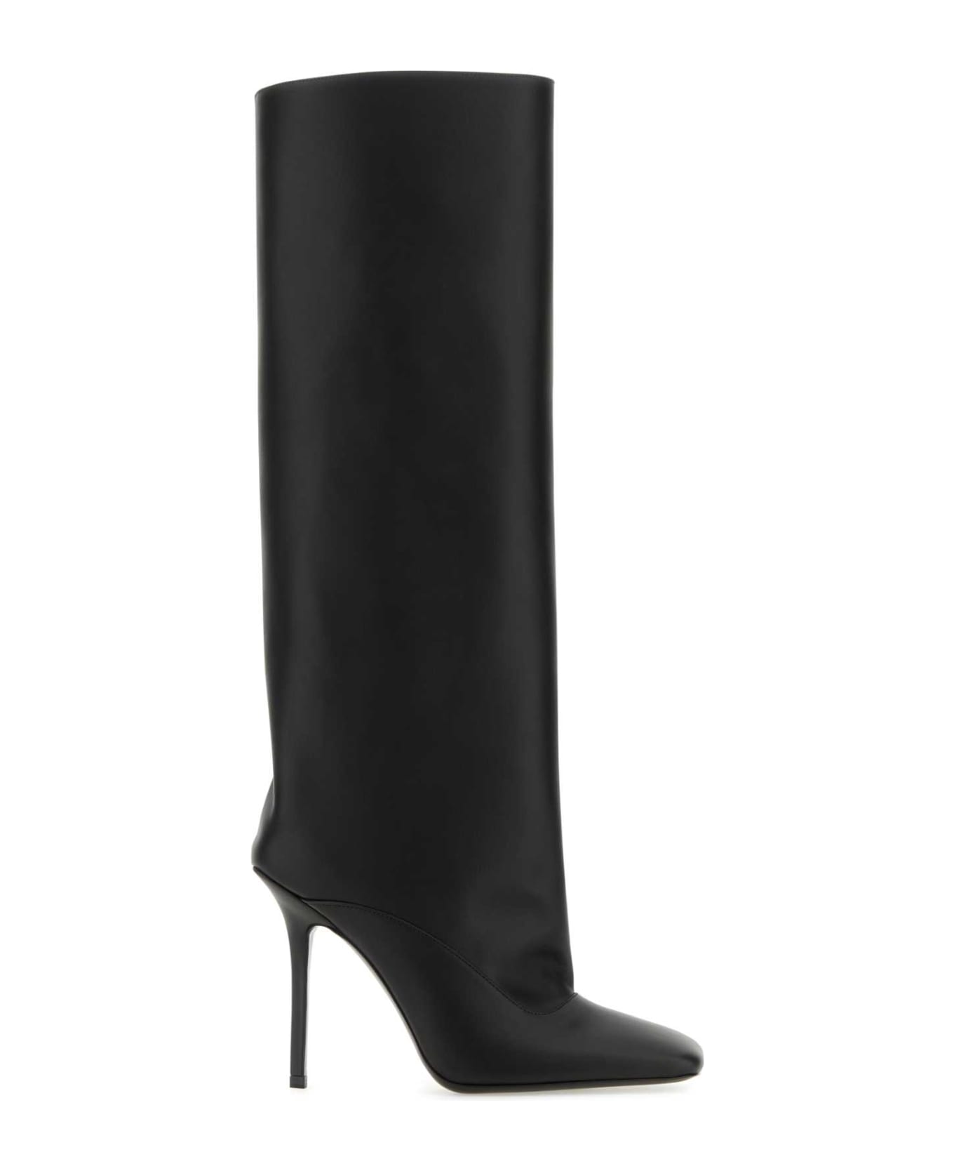 The Attico Black Leather Sienna Boots - 100