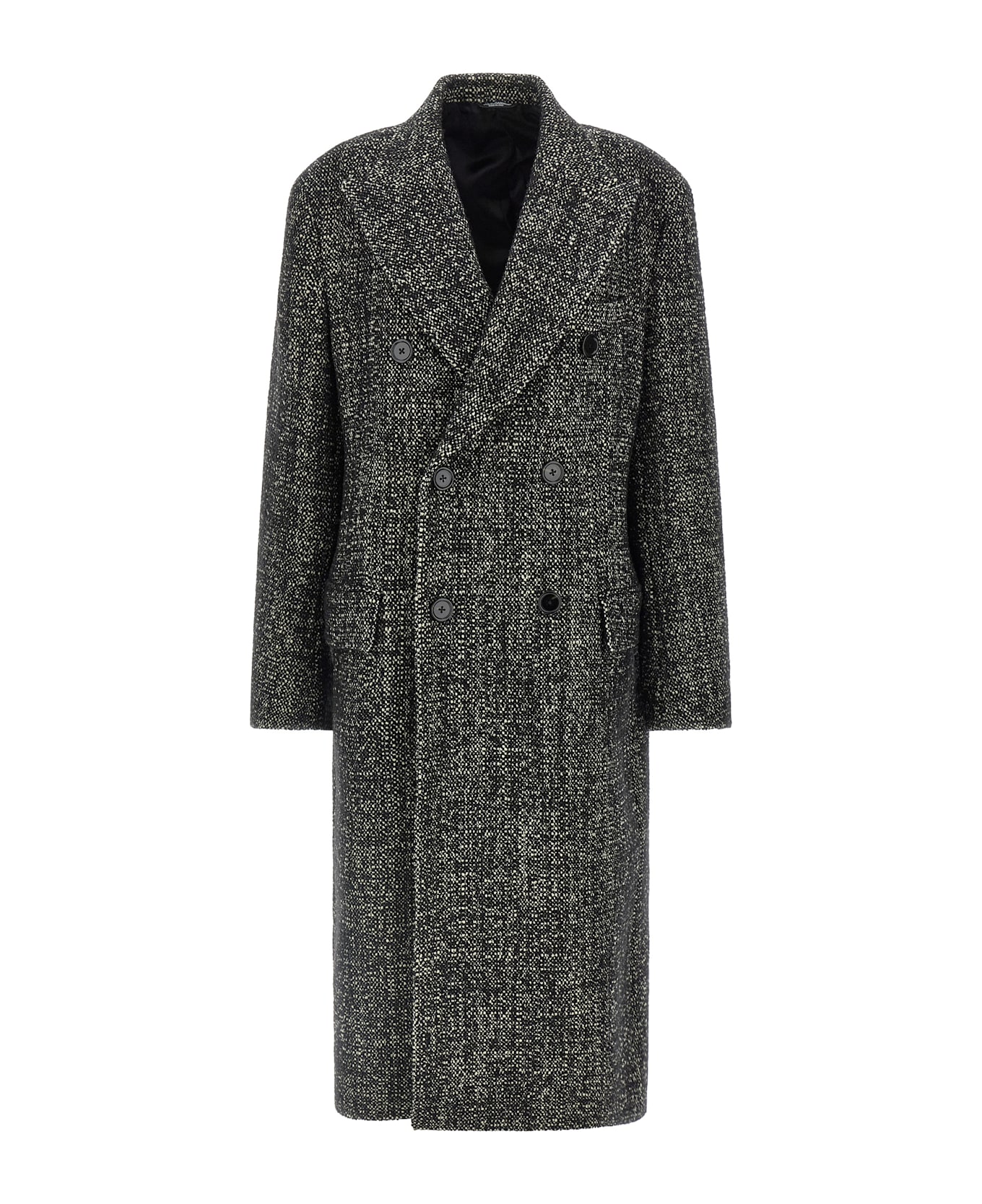 Dolce 
Gabbana Bouclé Wool Coat - White/Black