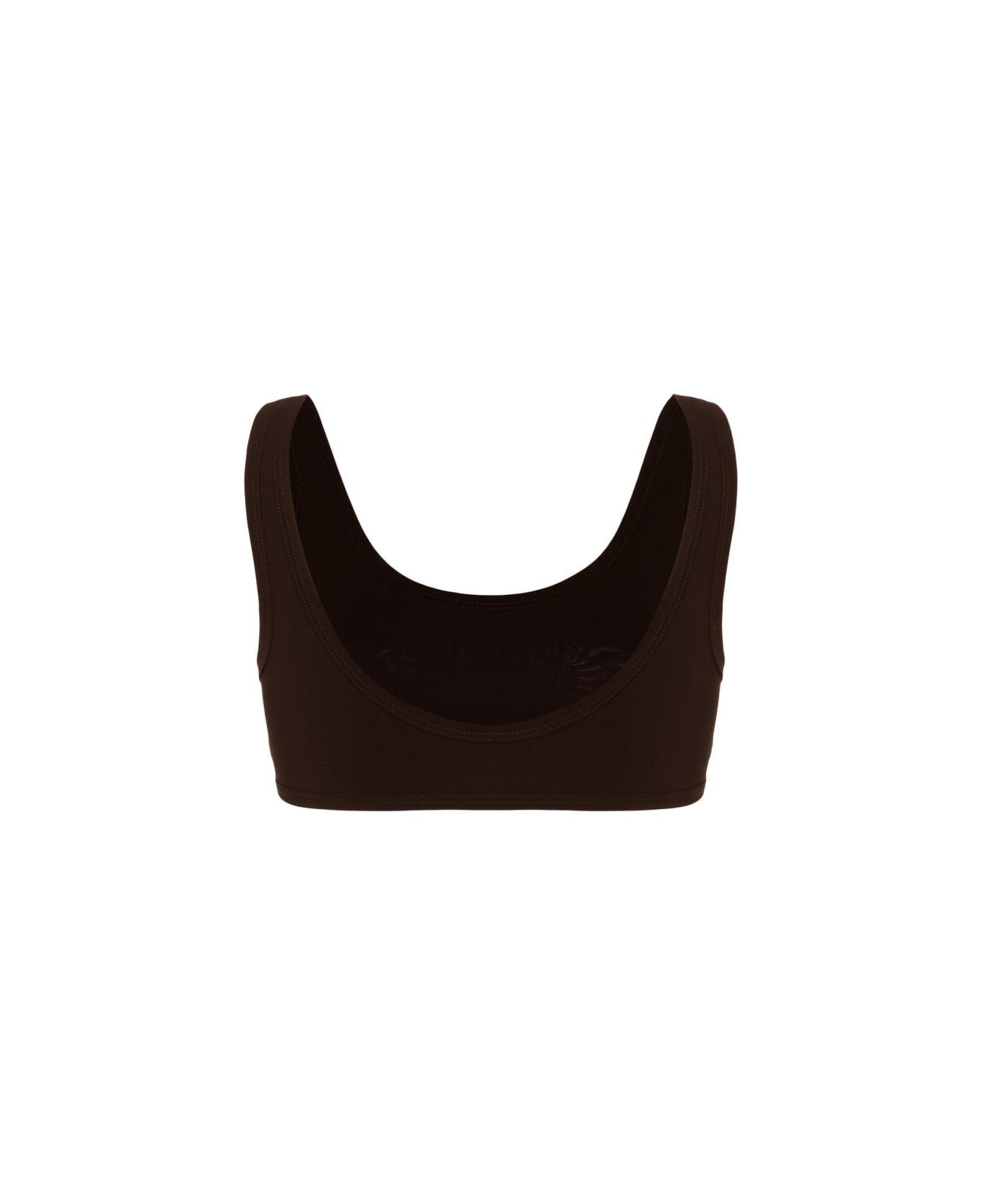 Jil Sander Logo Bikini Top - BROWN