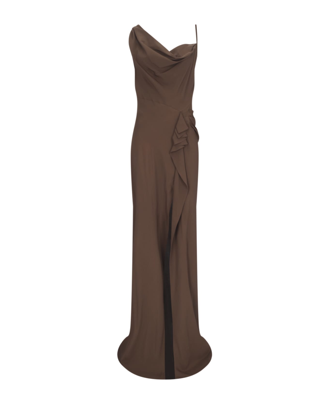 Dries Van Noten Maxi Sheath Dress - Brown