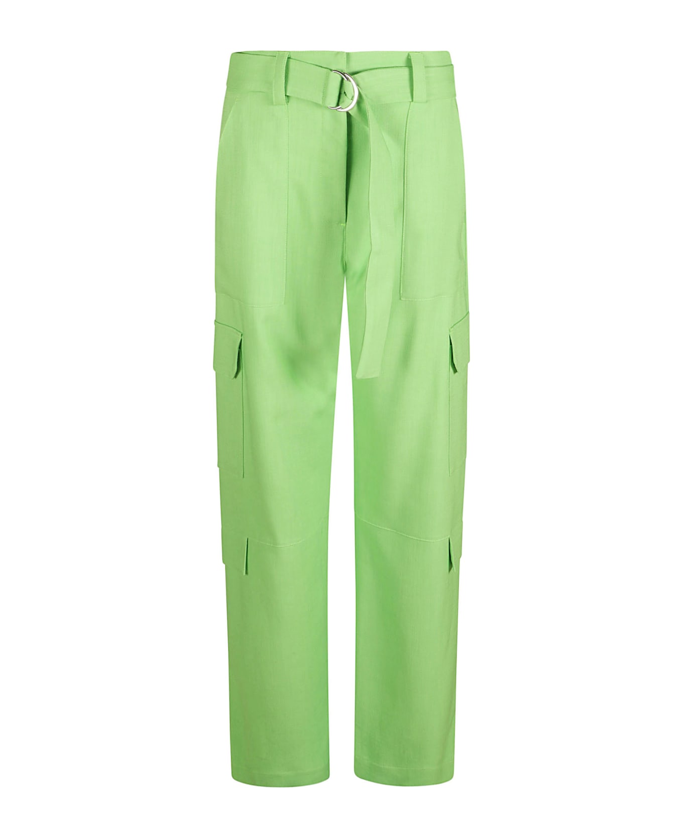 MSGM Belted Cargo Trousers - Acid Green