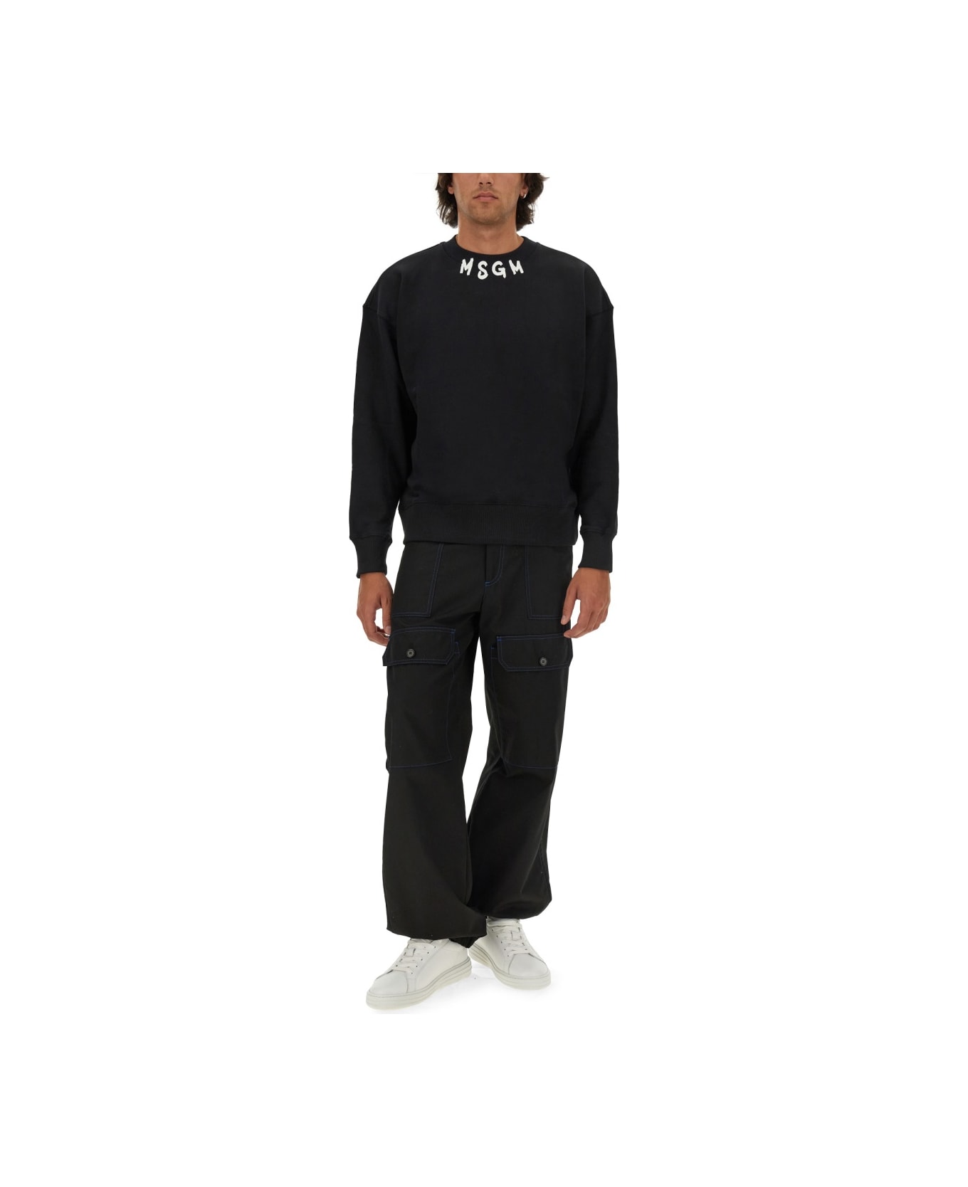 MSGM Sweatshirt With Brushed Logo | italist