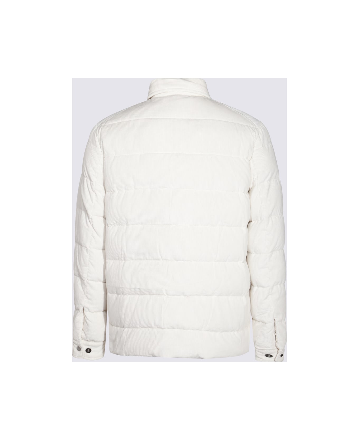 Moorer White Cotton Down Jacket - White