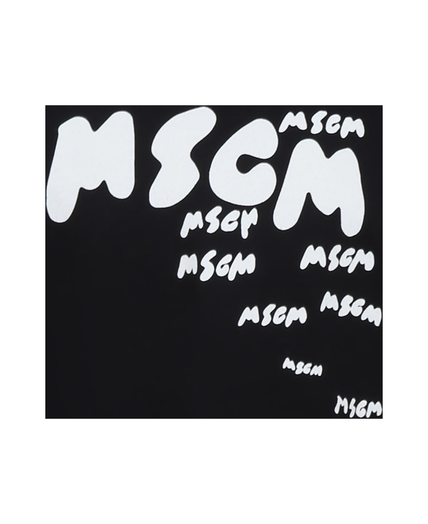 MSGM Black T-shirt For Boy With Logo - Black