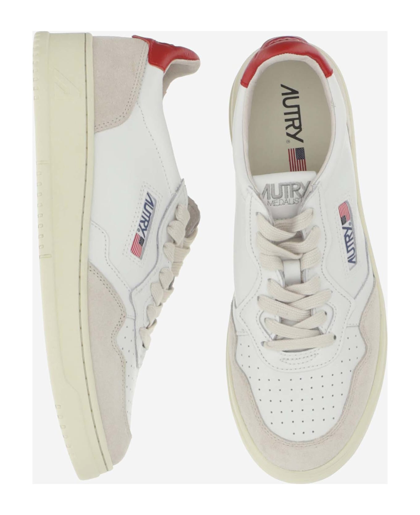 Autry Low Medalist Sneakers - Red