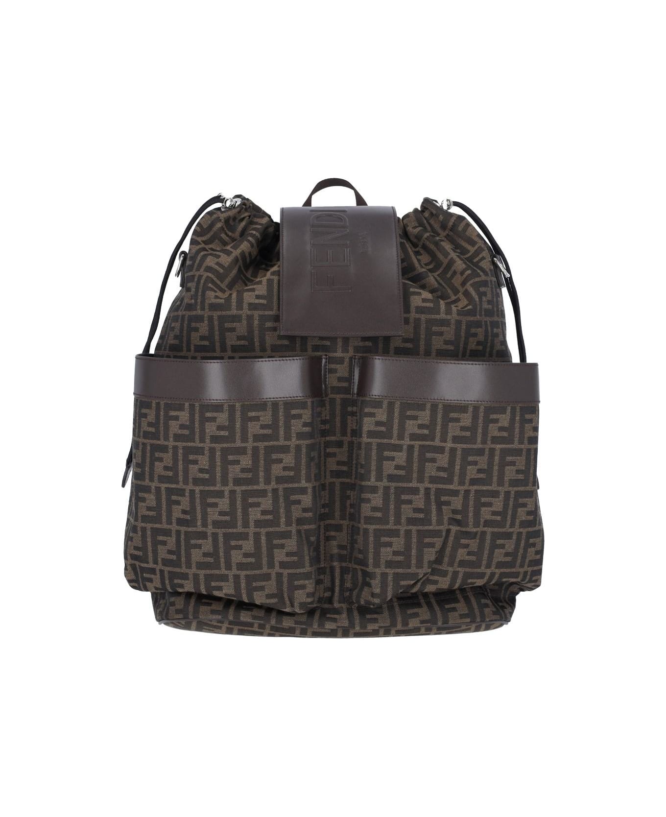 Fendi Strike Large Backpack - Brown バックパック