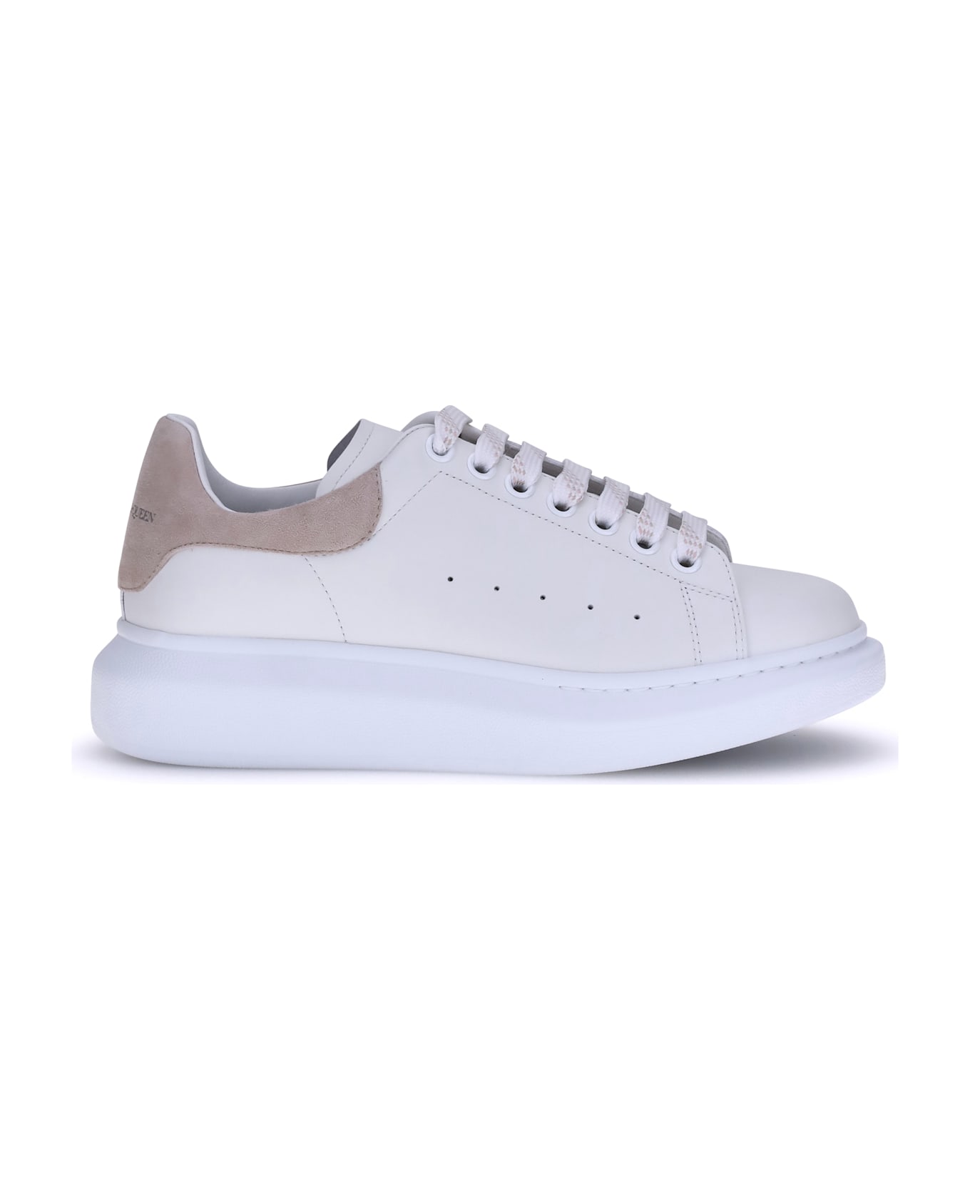 Alexander McQueen Leather Sneakers - WHITE
