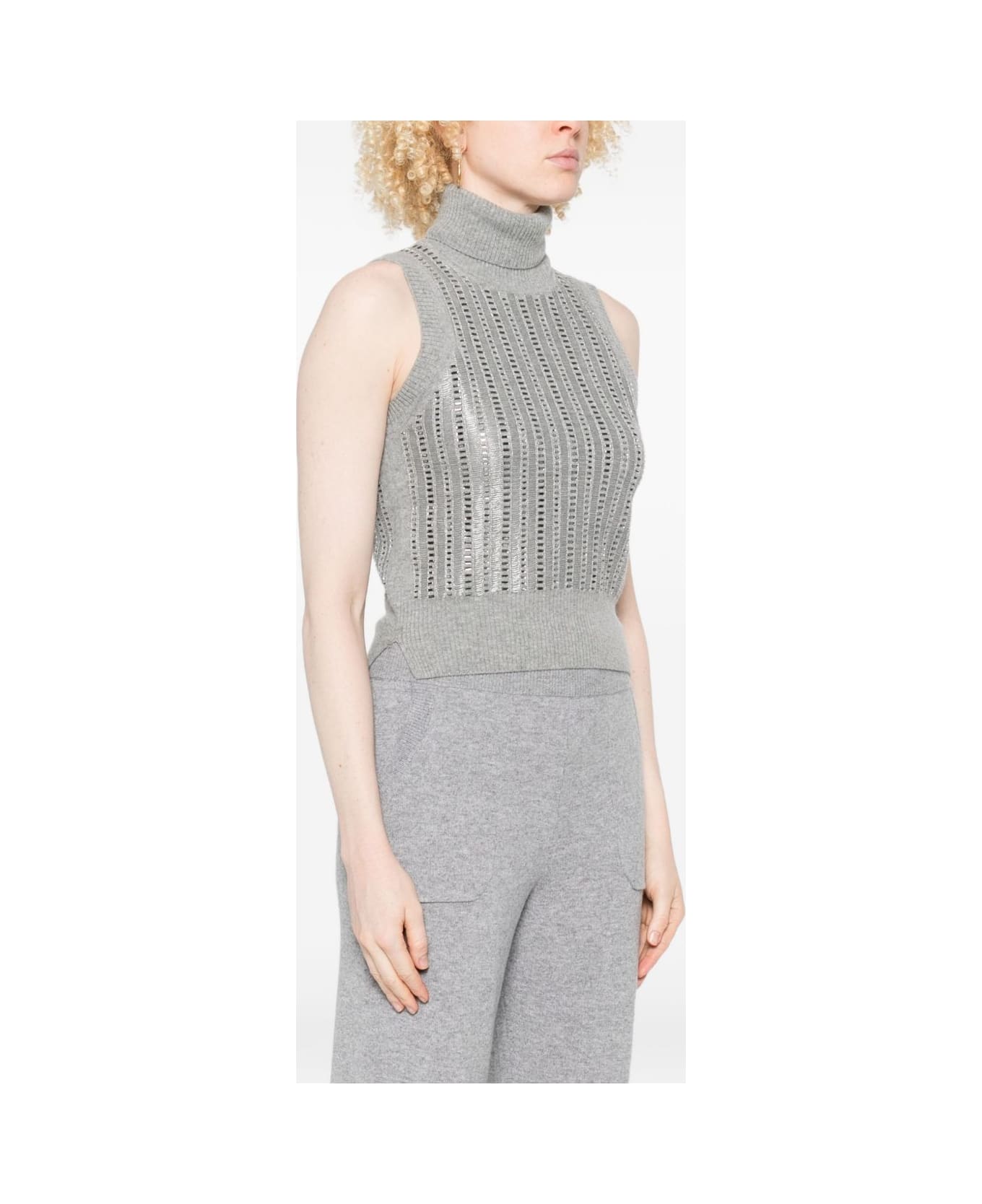 Ermanno Scervino Wool Blend Tank Top - Grey