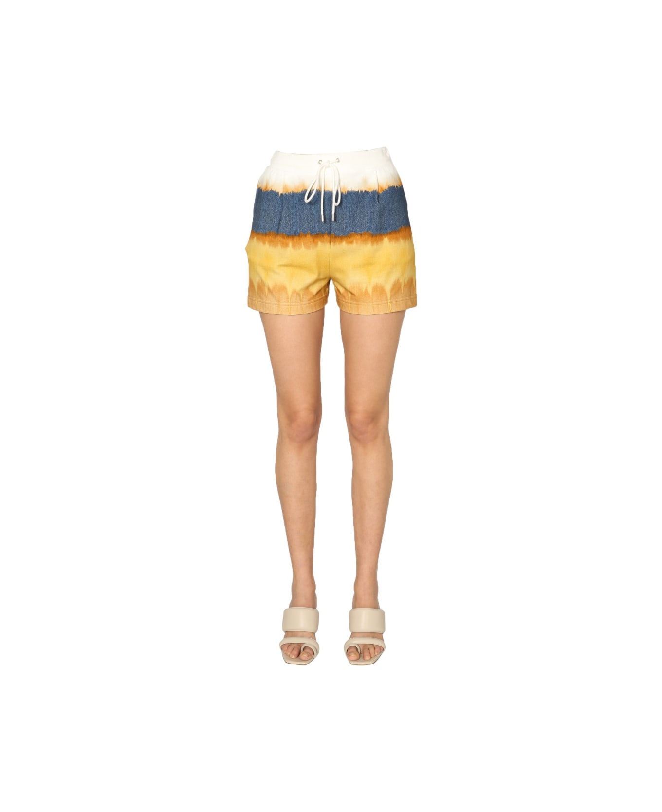 Alberta Ferretti Cotton Shorts - YELLOW