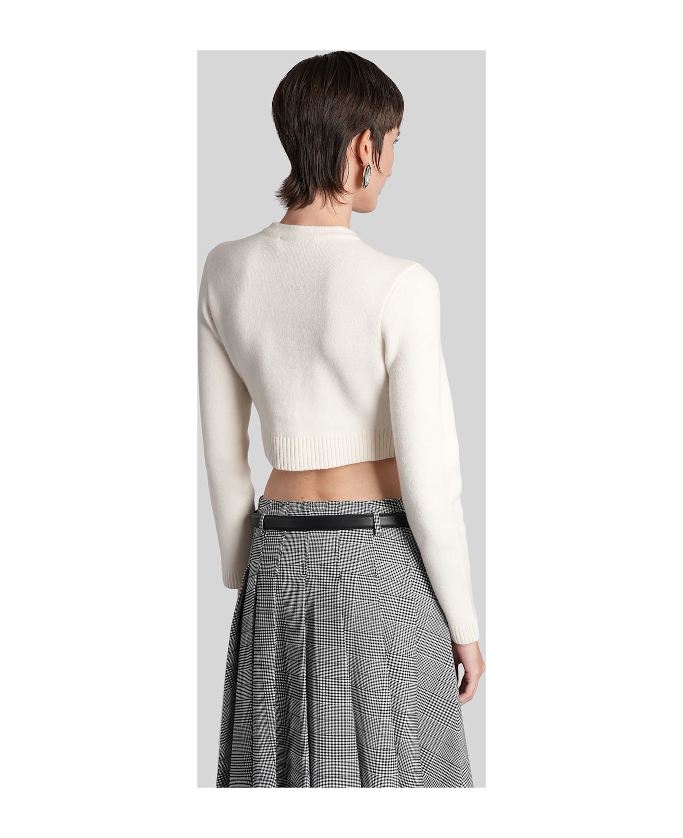 self-portrait Cardigan In Beige Wool - beige