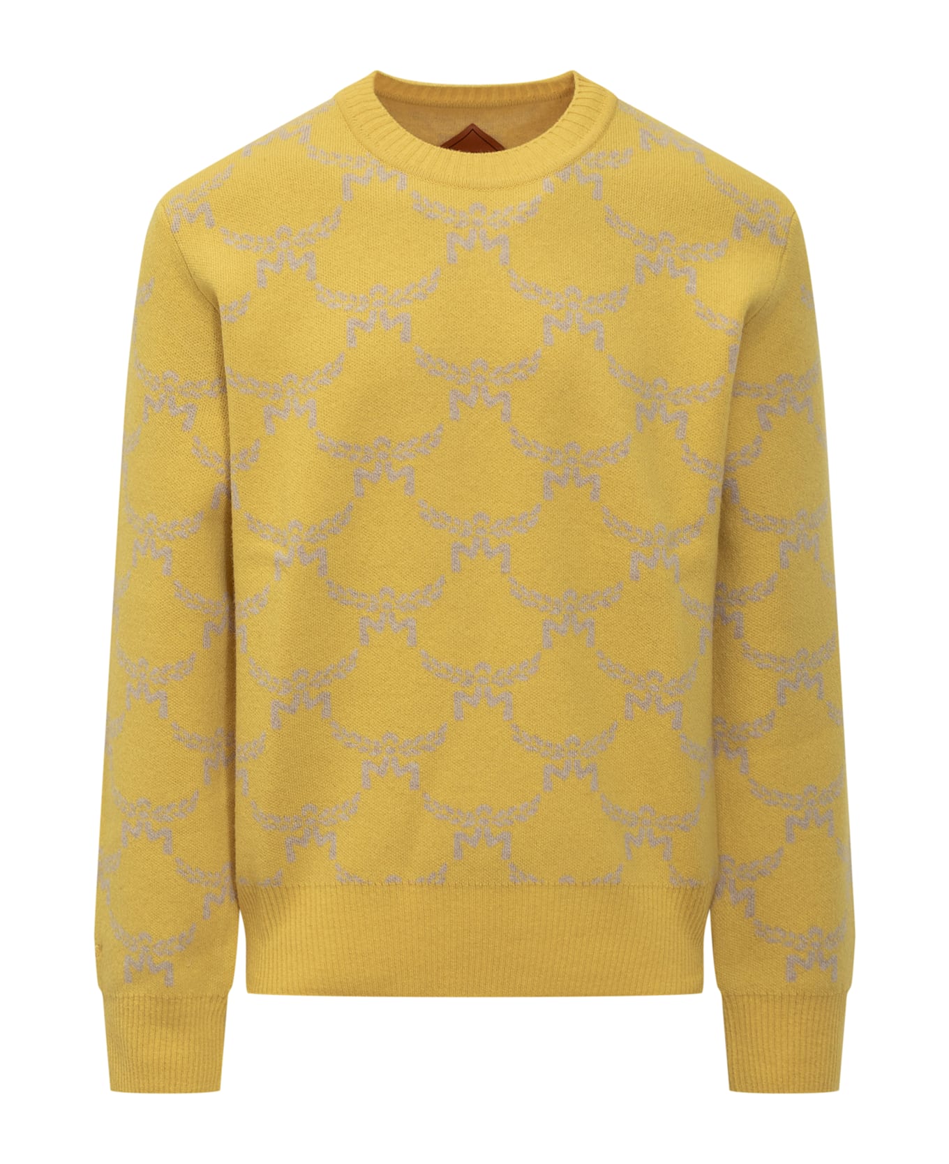 MCM Sweater With Logo - LEMON GOLD