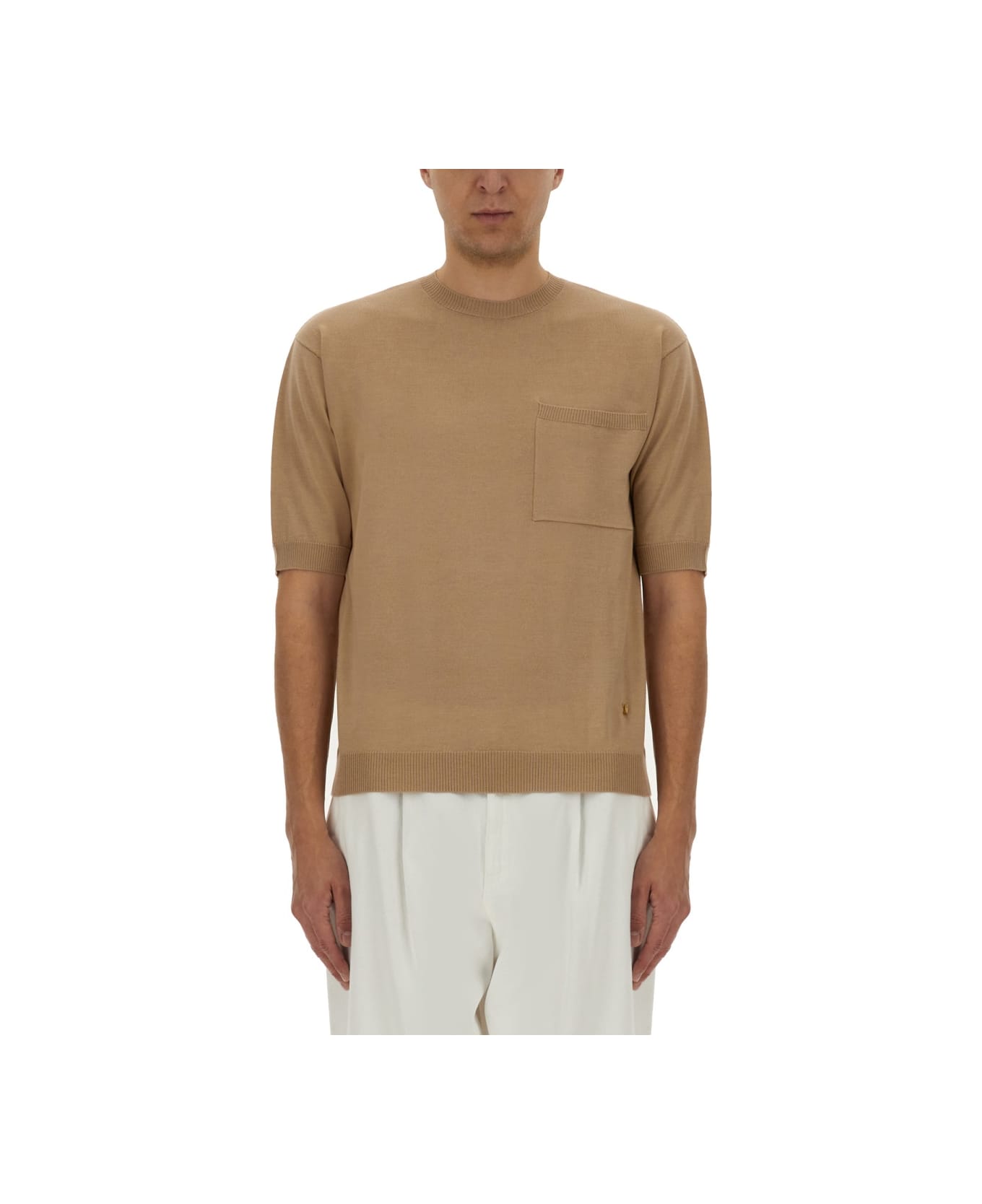 Moschino Wool And Silk Sweater - BEIGE