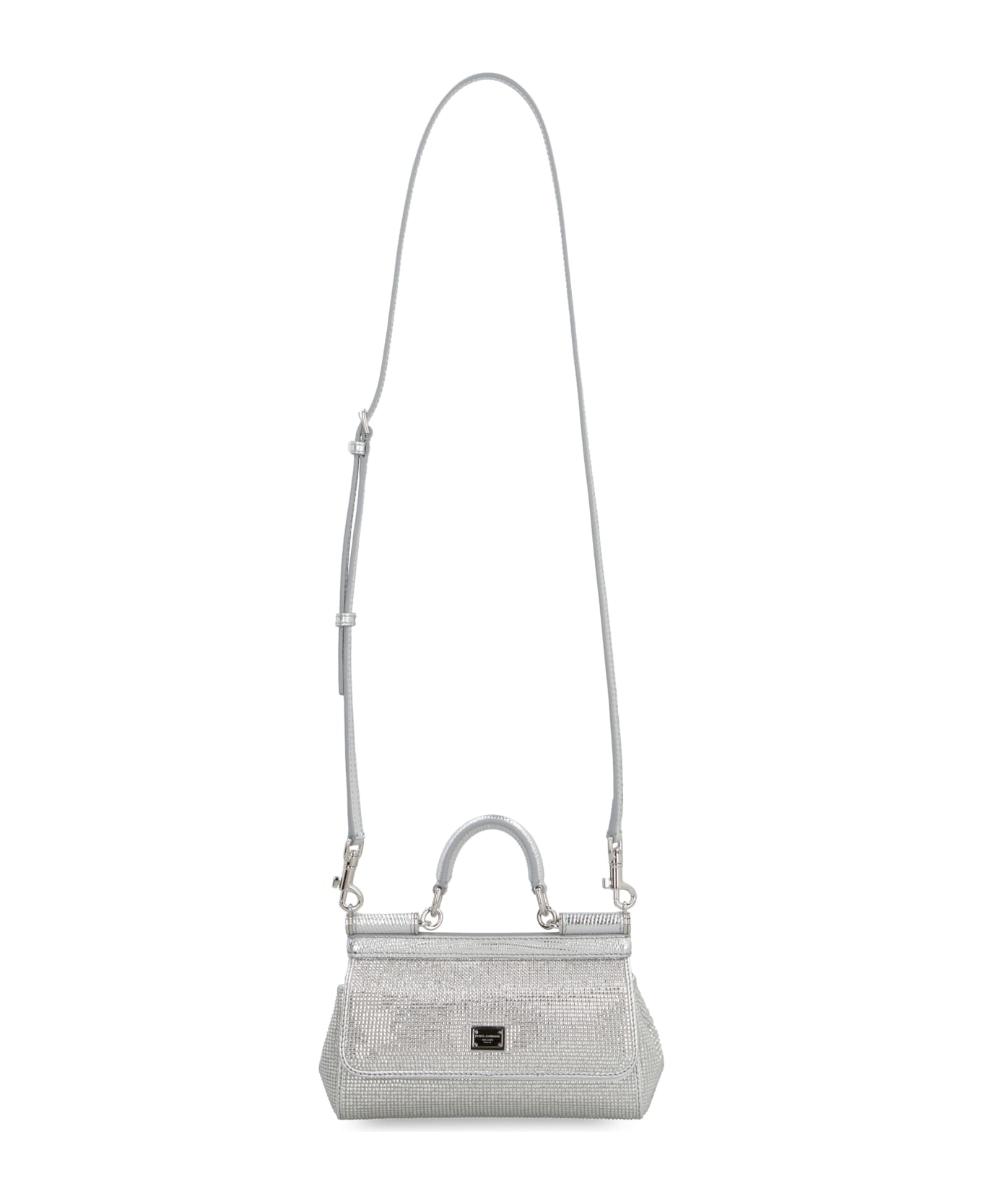 Dolce & Gabbana Sicily Satin Handbag - Silver