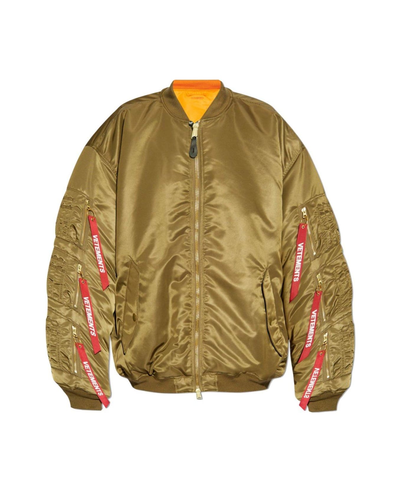 VETEMENTS Keyring Attachment Cargo Bomber Jacket - GREEN