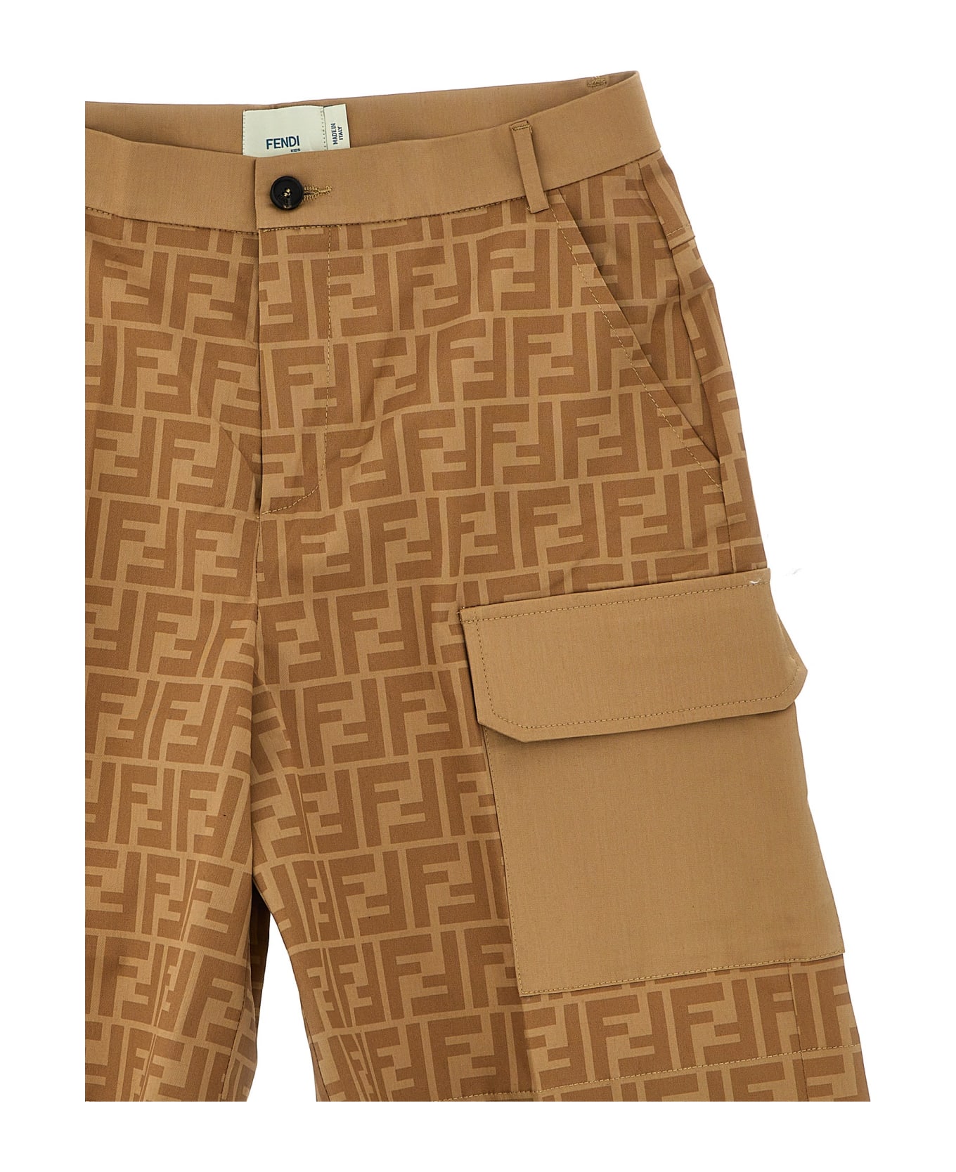 Fendi vintage 'ff' con Shorts - Beige