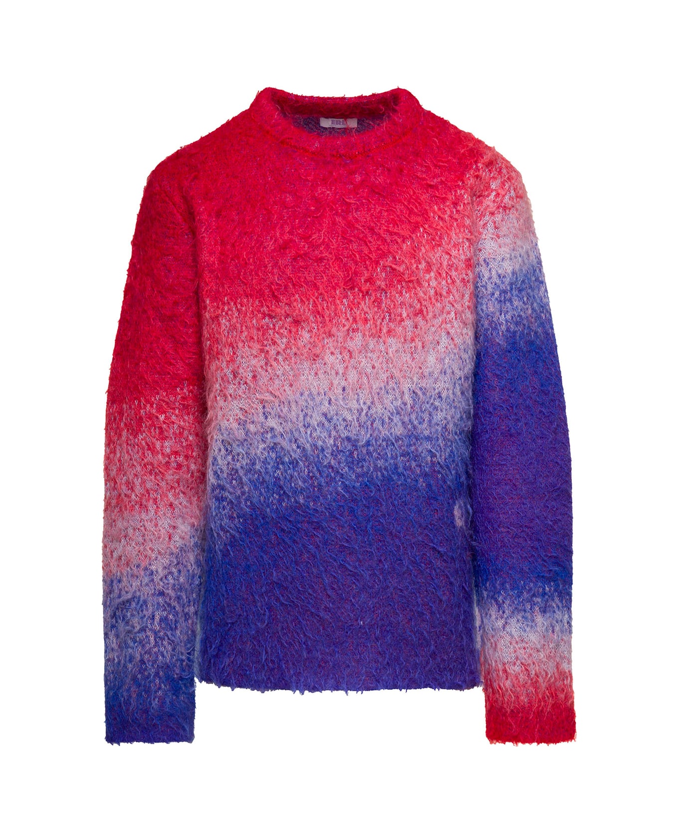 ERL Multicolor Sweater With Degradè Effect In Mohair Blend - Multicolor