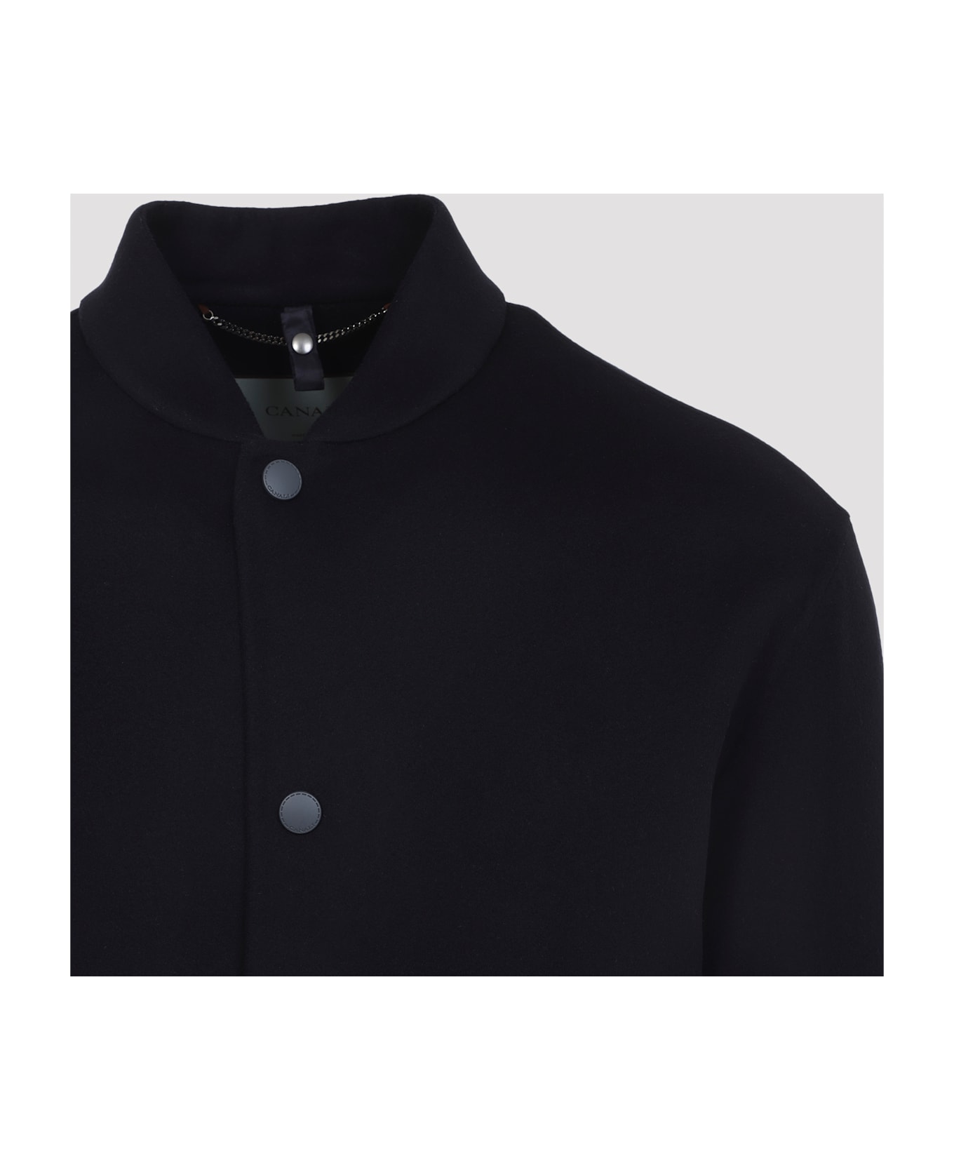 Canali Wool Bomber Jacket - Navy