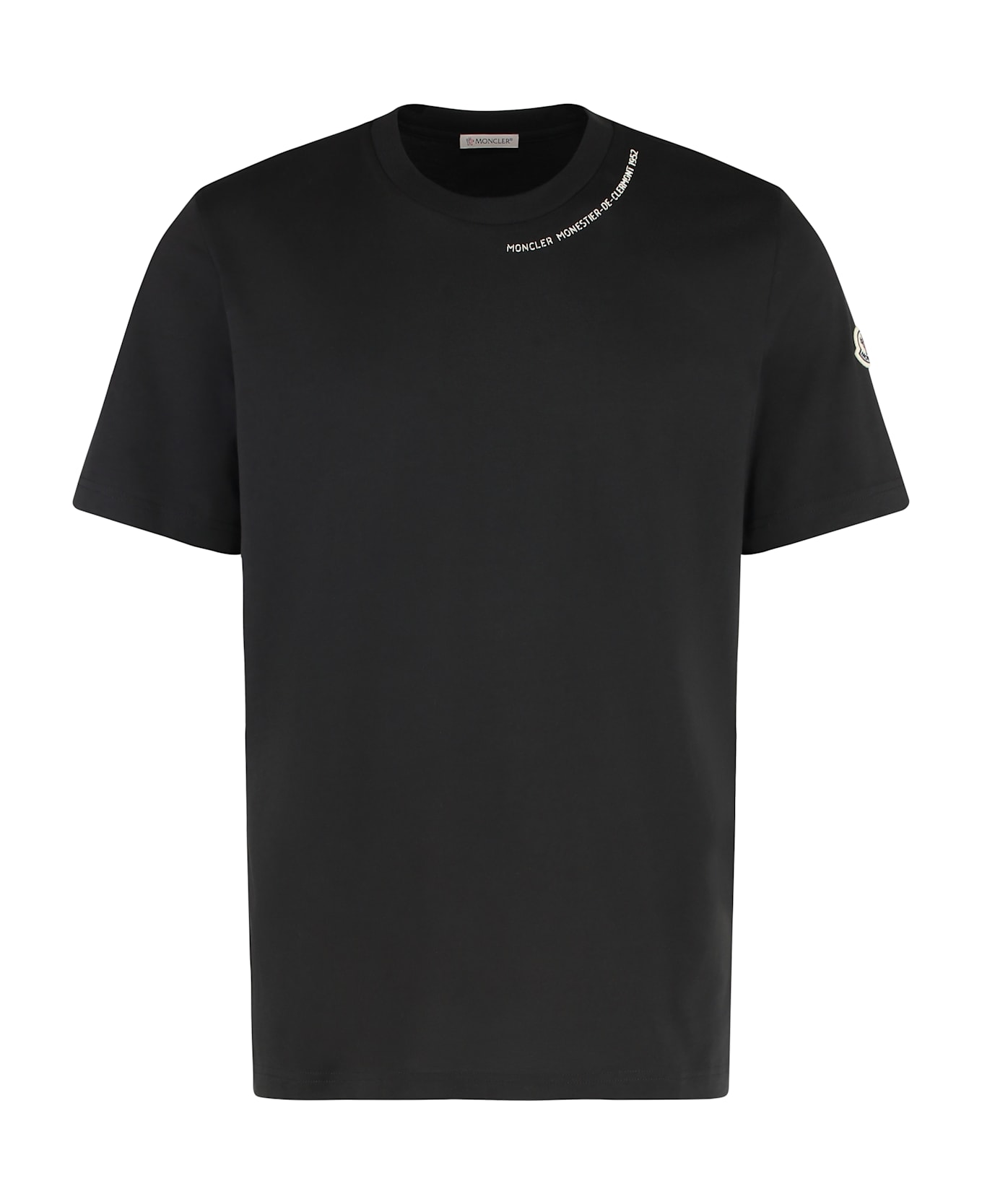 Moncler Logo Cotton T-shirt - black
