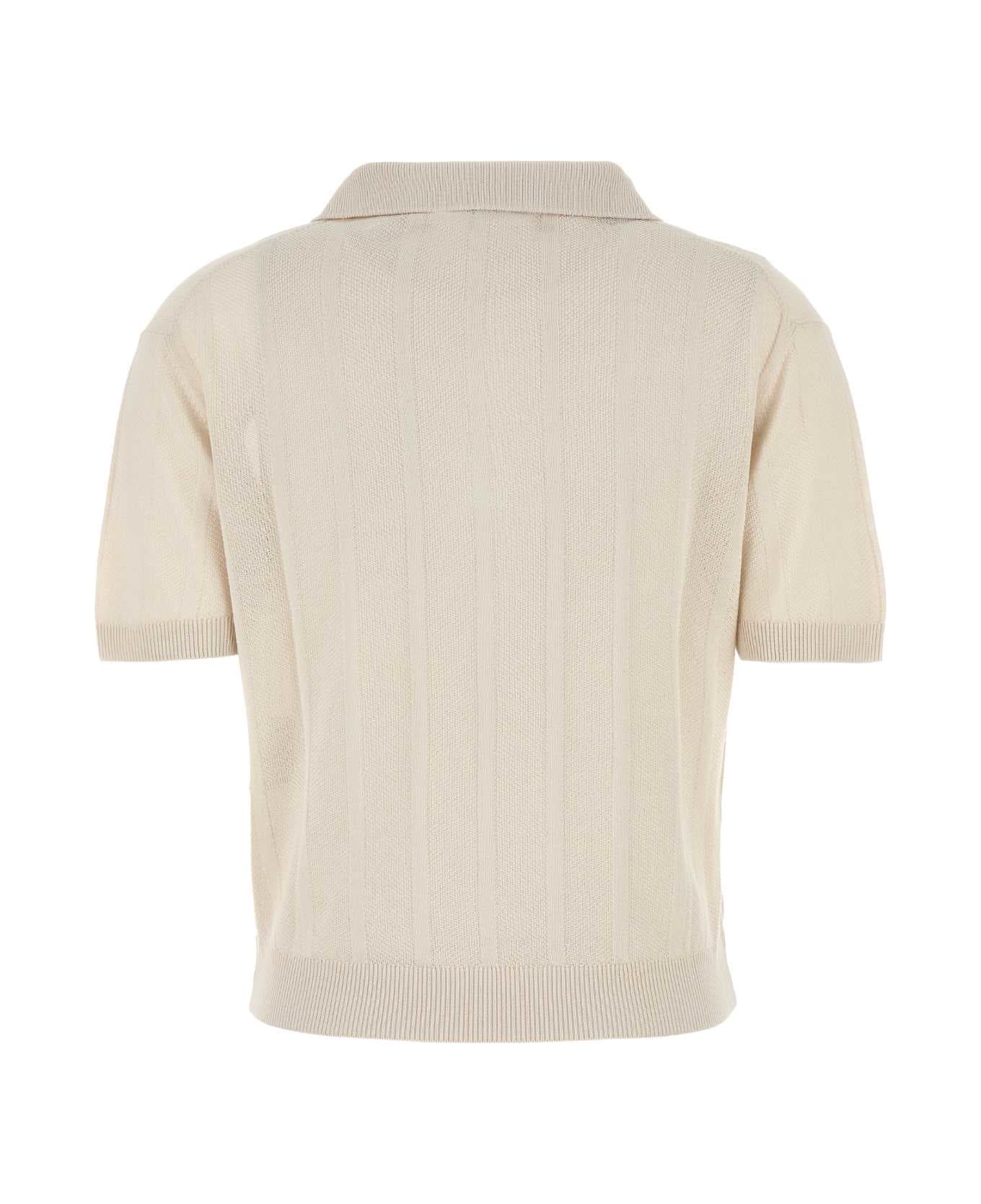 Woolrich Sand Viscose Blend Polo Shirt - WHITE