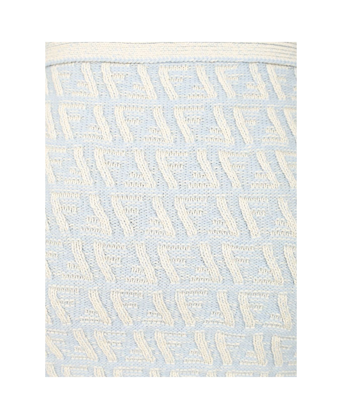 Fendi Wool And Cashmere Mini Skirt - Light blue