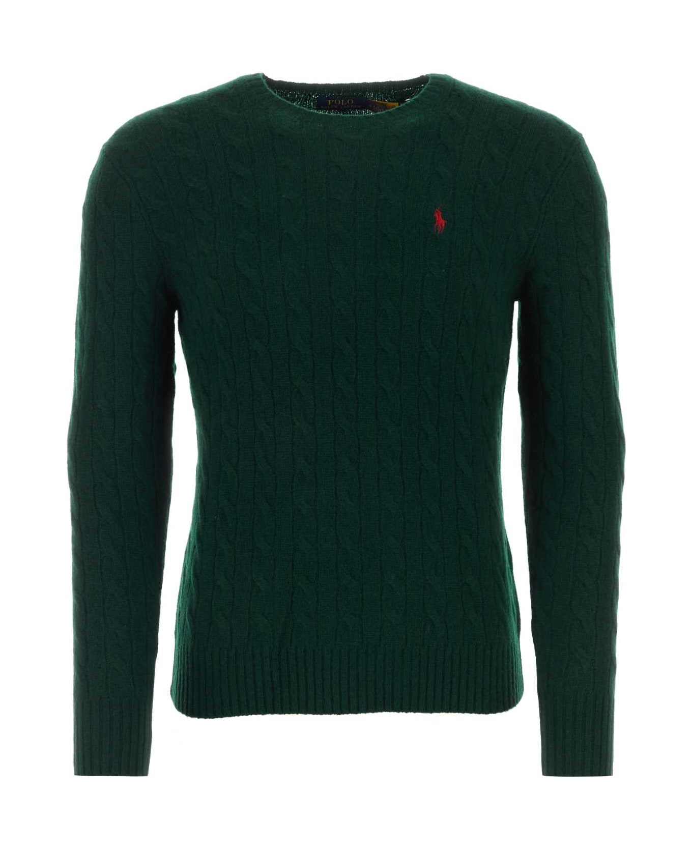 Polo Ralph Lauren Buttale Green Wool Blend Sweater - MOSSAGATE