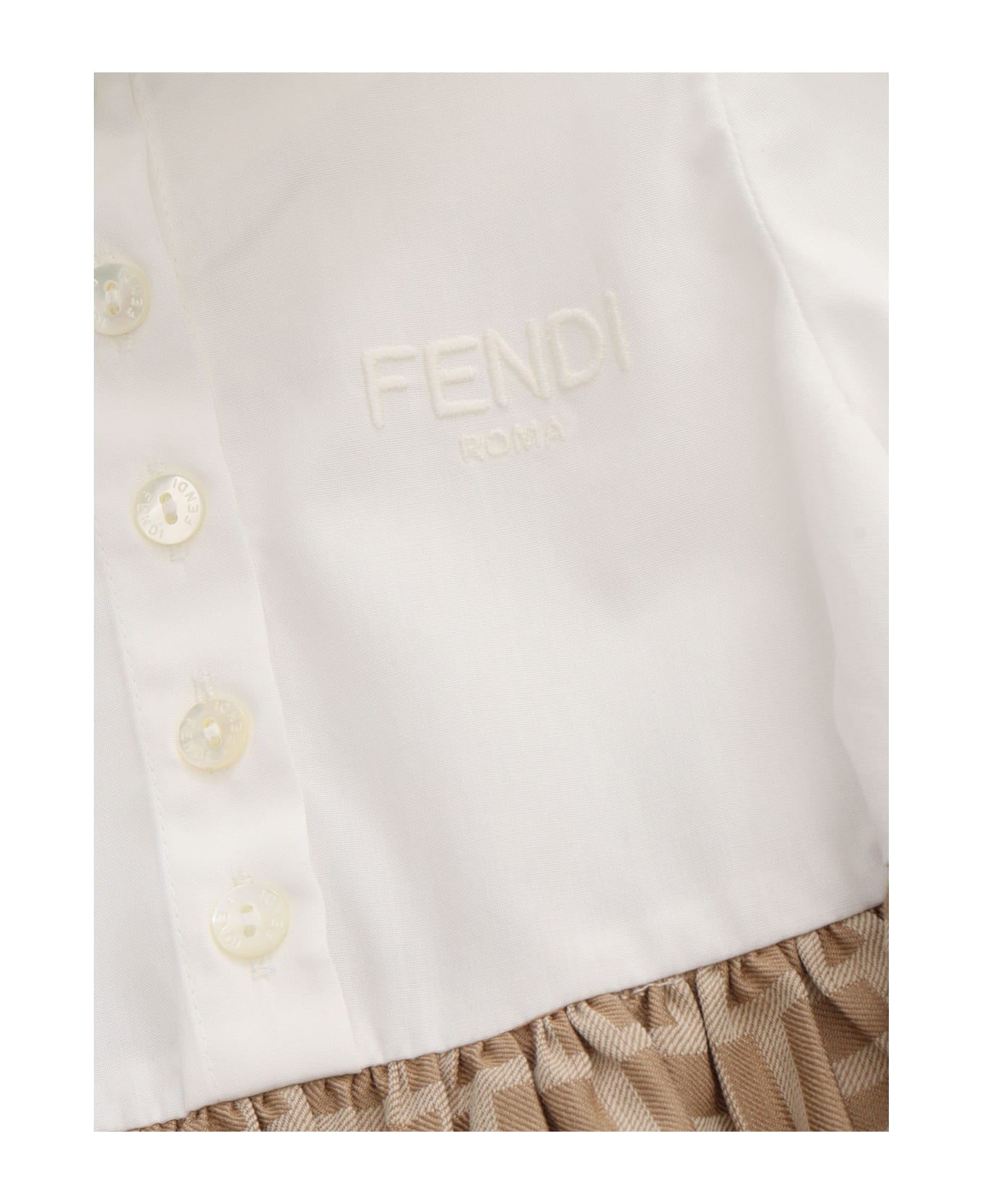 Fendi Ff Whispered Dress - BEIGE