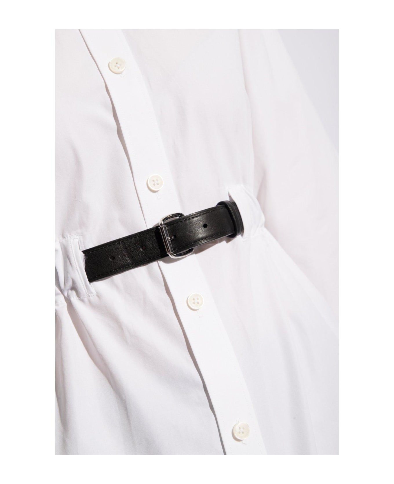 Alexander Wang Belted Long-sleeve Shirt - White