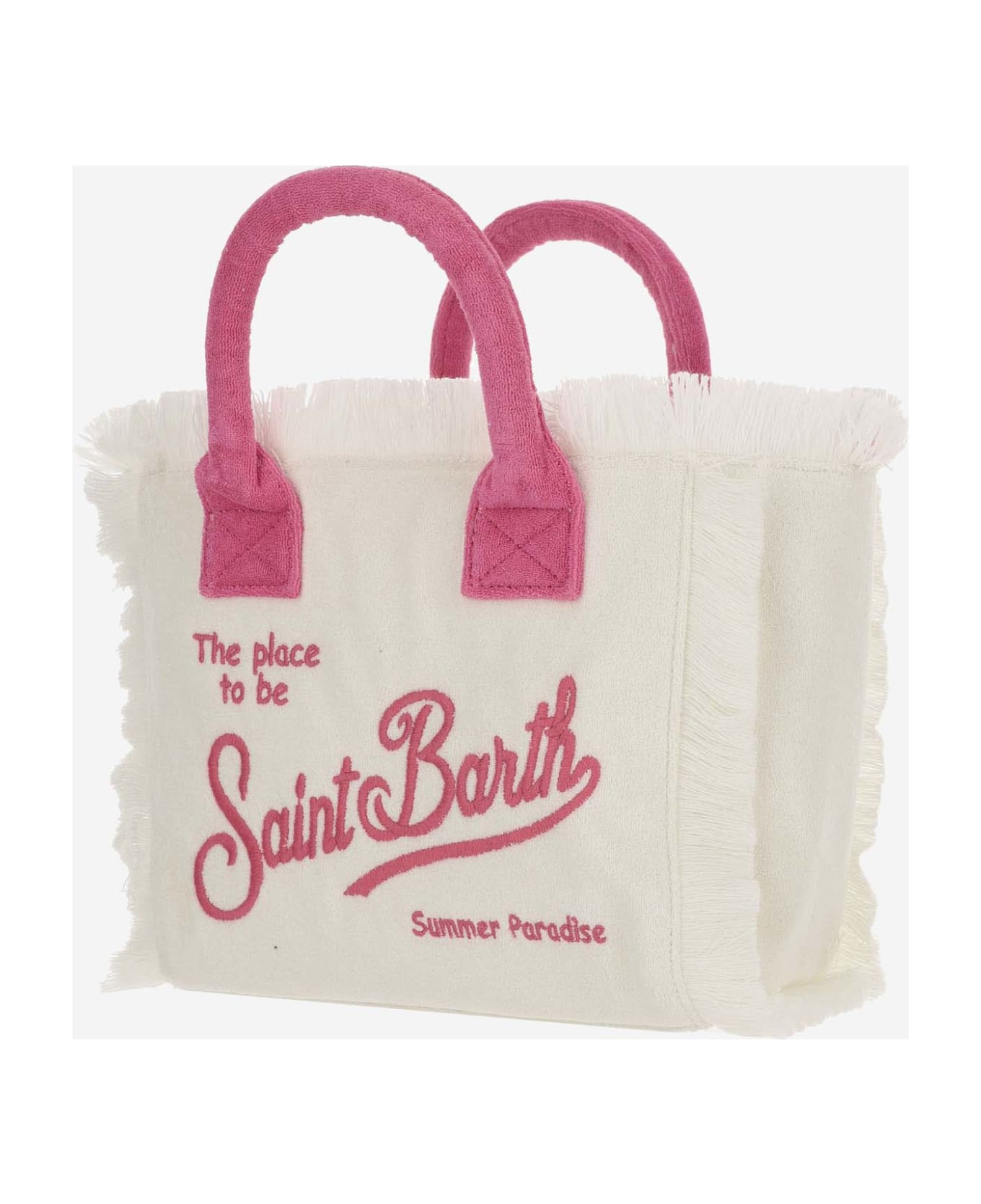 MC2 Saint Barth Colette Tote Bag With Logo - White