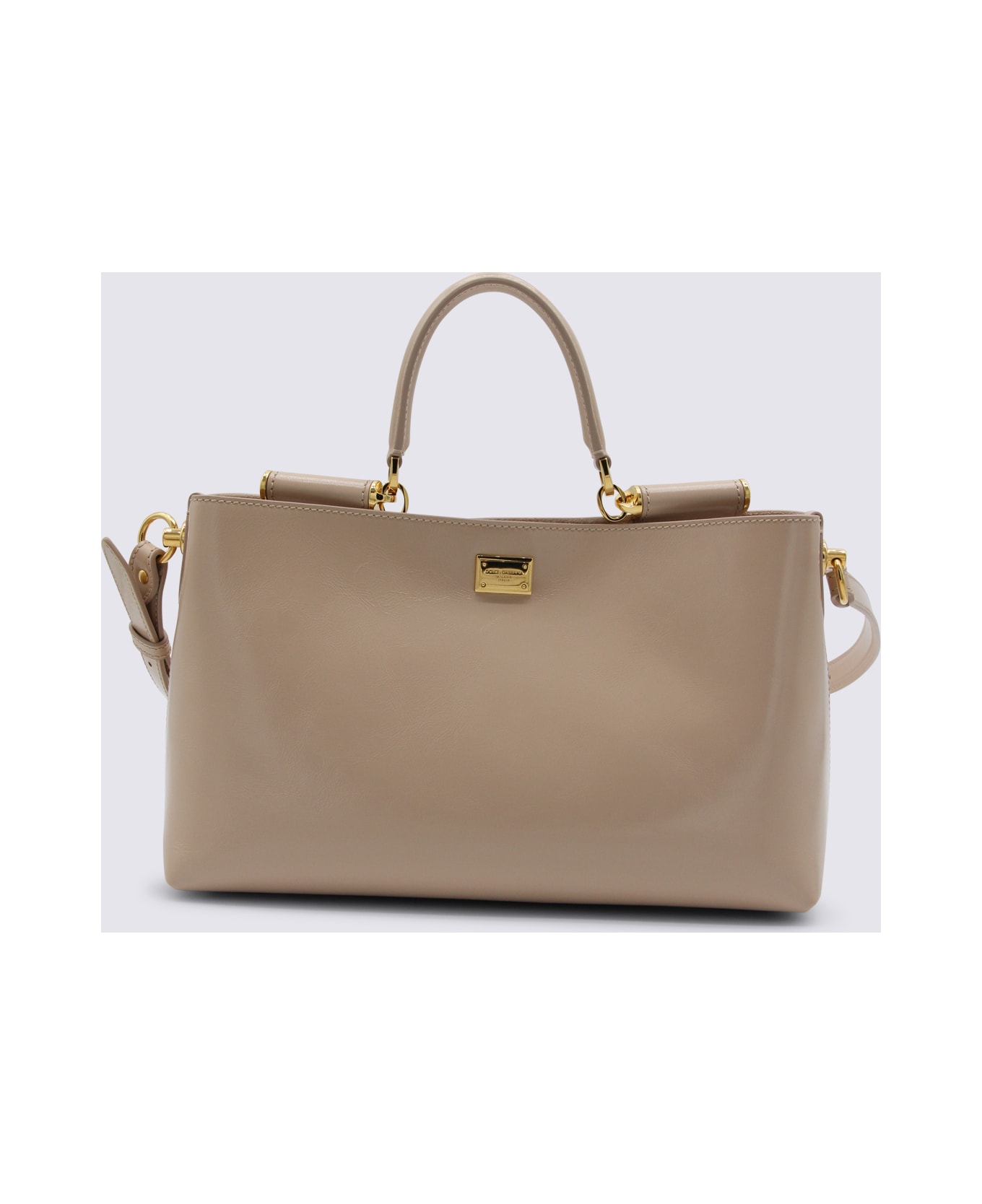 Dolce & Gabbana Nude Leather My Sicily Shoulder Bag - Nude