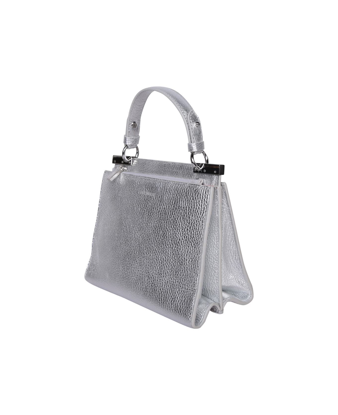 Coccinelle Binxie Mini Silver Bag - Metallic