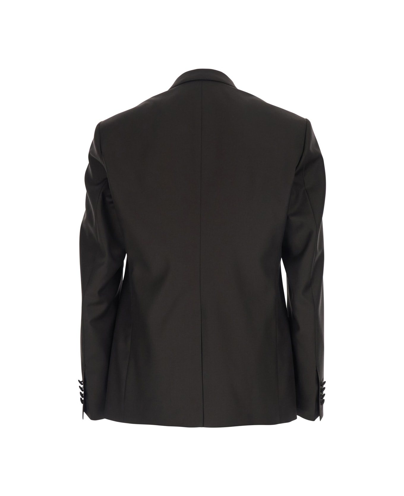 Dolce & Gabbana Brown Single-breasted Jacket With Peak Revers In Wool Man - Brown ブレザー