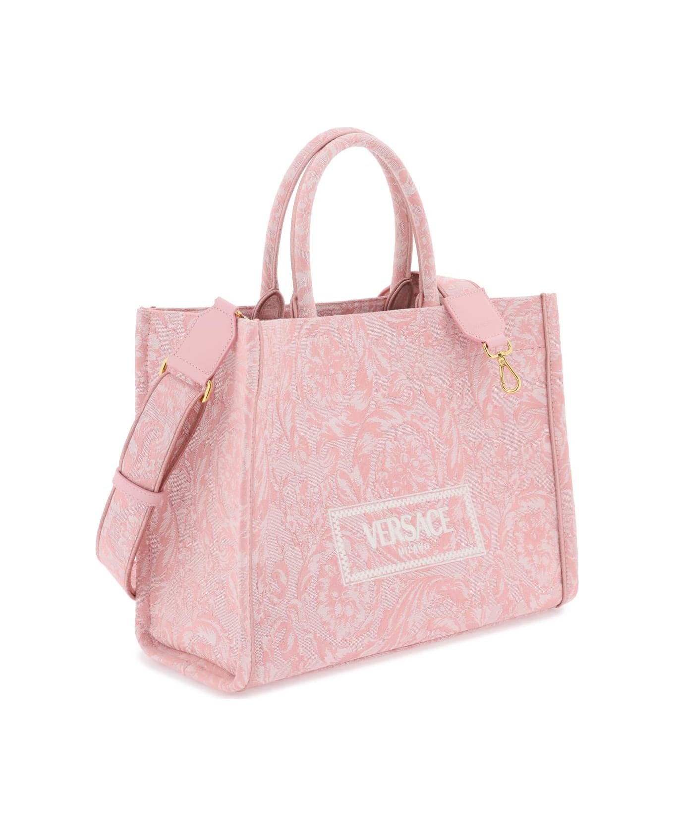 Versace Athena Handbag - Pale Pink-english Rose-ve トートバッグ