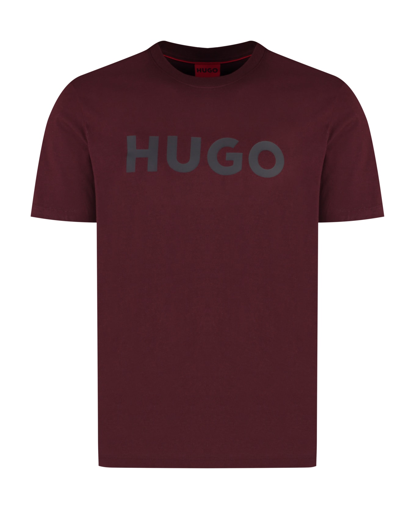 Hugo Boss Cotton Crew-neck T-shirt - Red-purple or grape シャツ