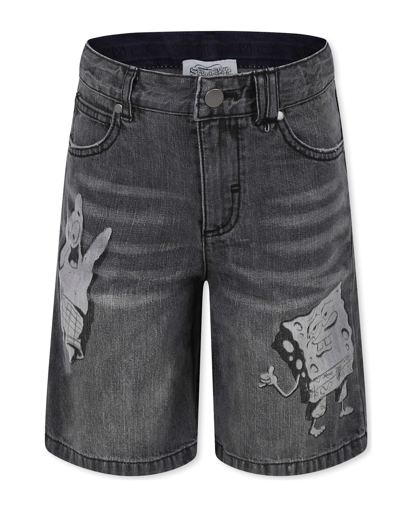 Stella McCartney Kids Grey Shorts For Boy With Spongebob - Grey