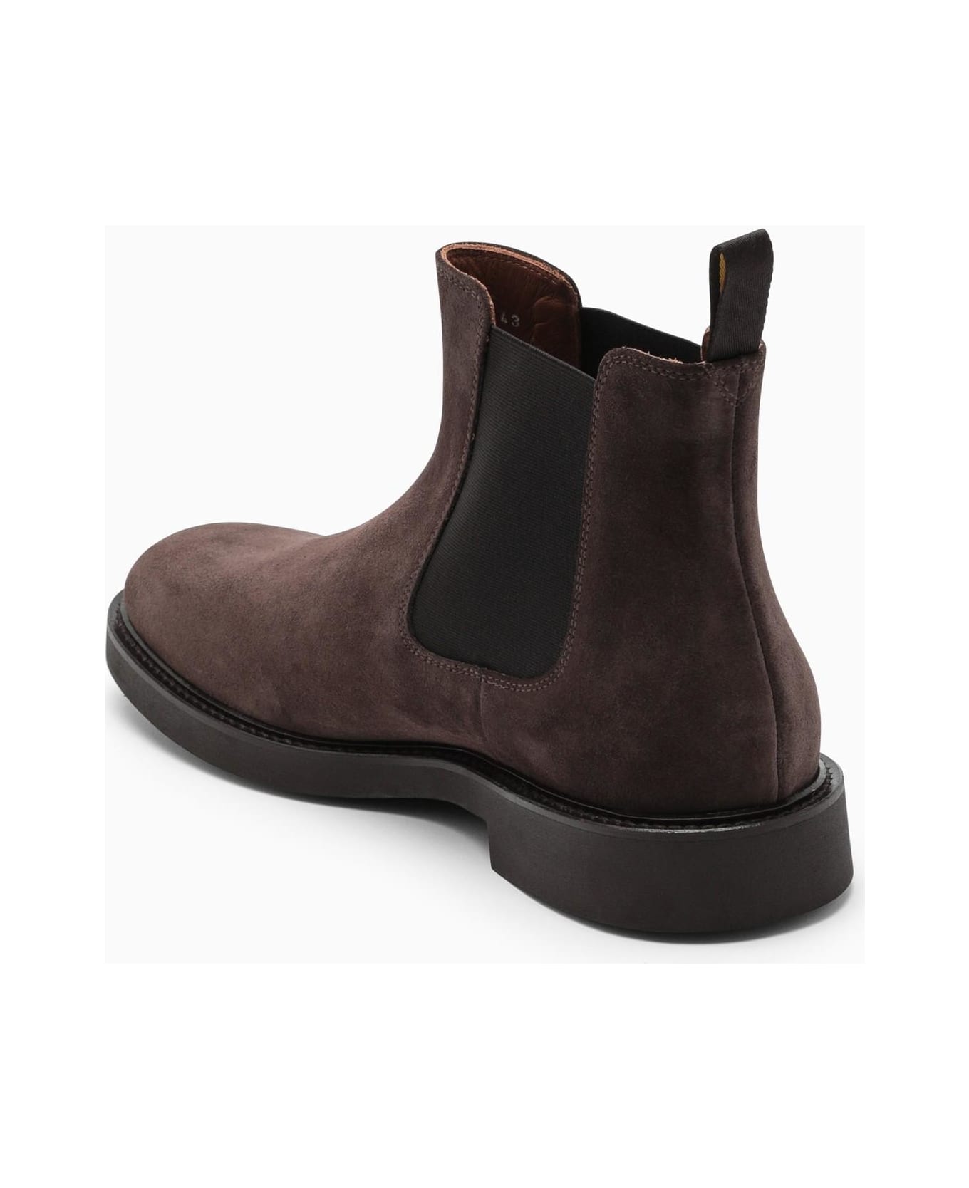 Doucal's Deep Brown Suede Chelsea Boots - Marrone