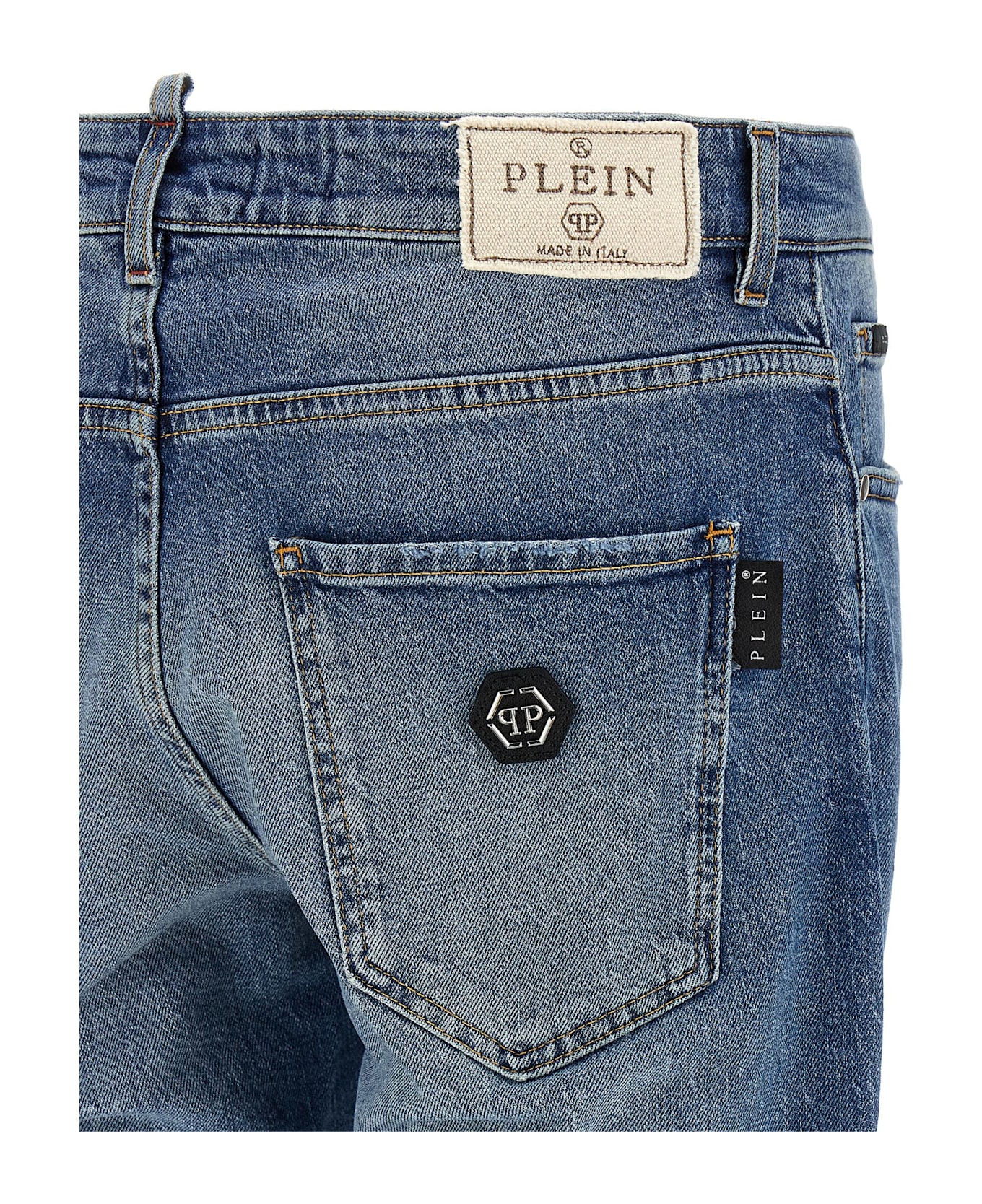 Philipp Plein Used Jeans - Blue