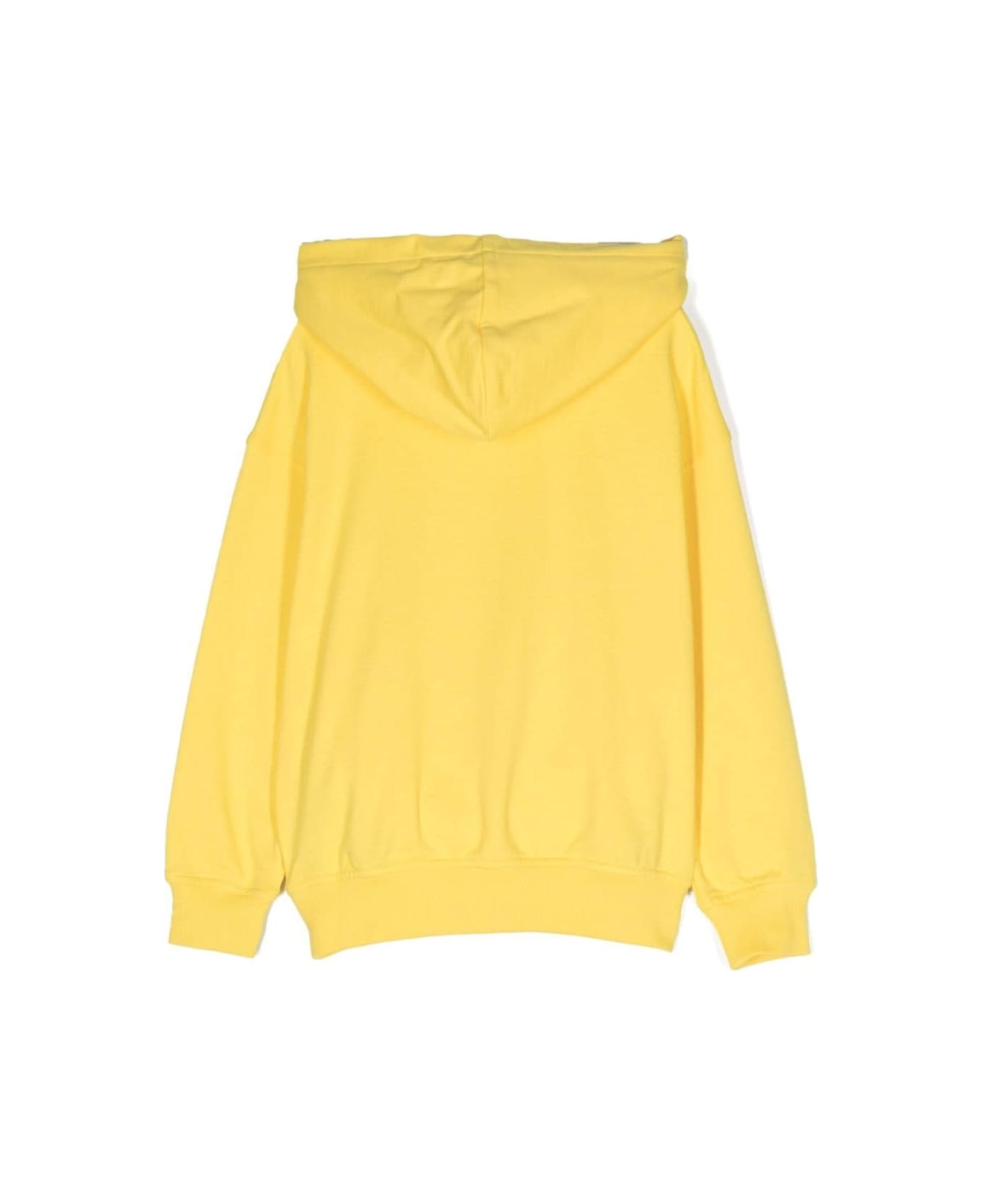 Moschino Yellow Hoodie With Teddy Bear Print In Cotton Boy - Yellow