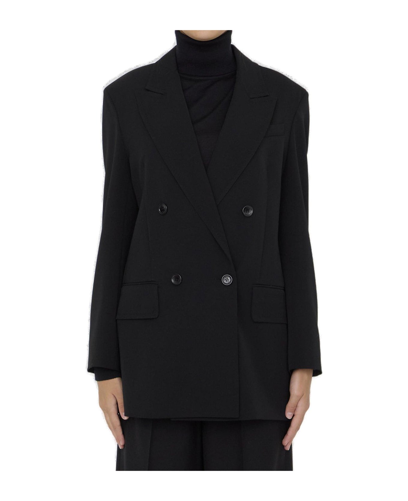 Max Mara Amaca Double-breasted Long-sleeved Jacket Max Mara - NERO