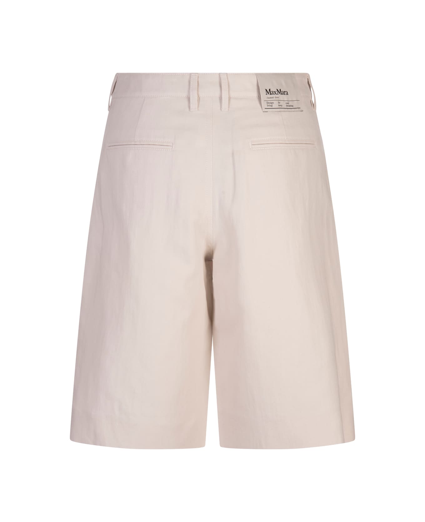 
S Max Mara Ecru Eric Bermuda Shorts - Ecru