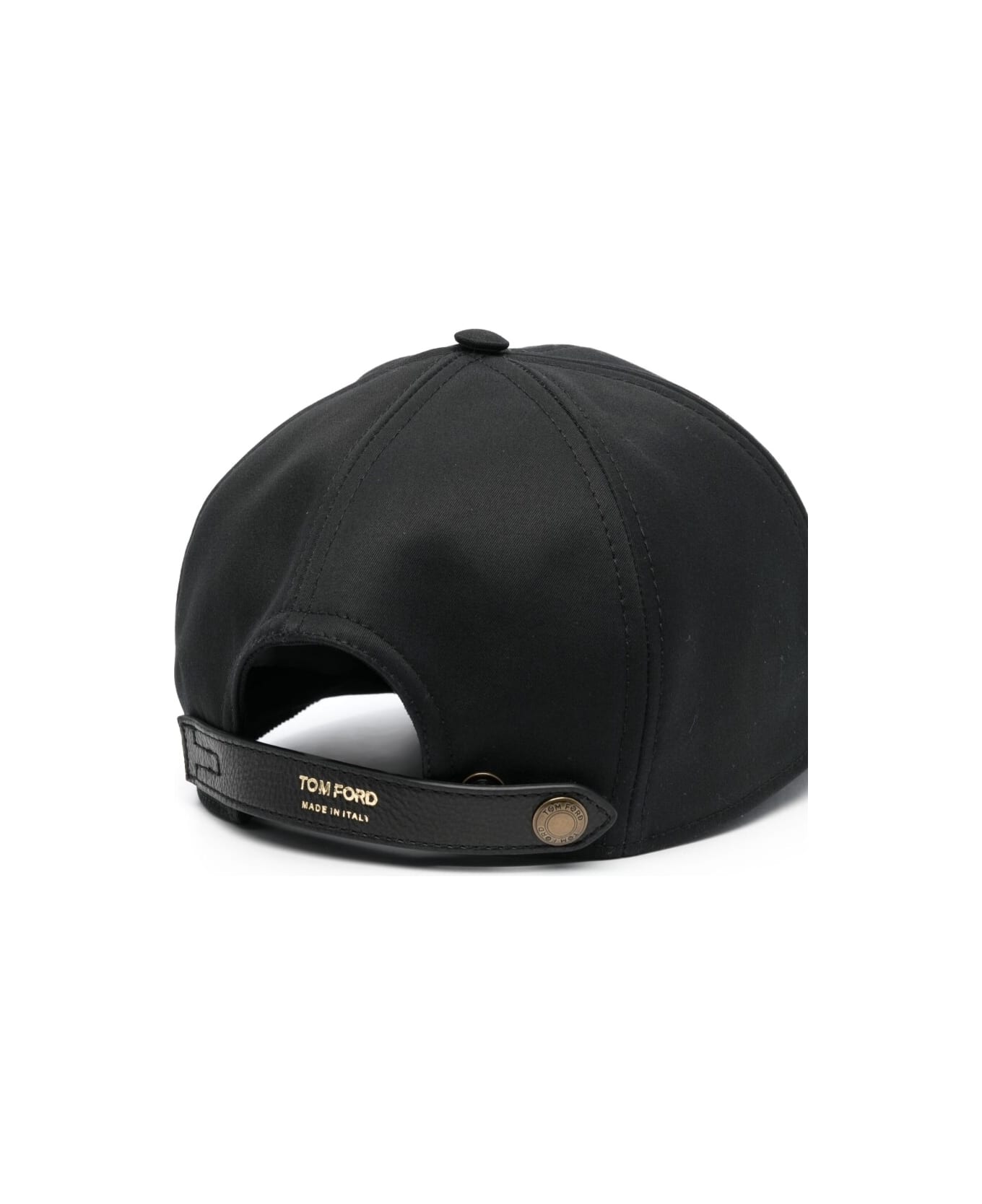 Tom Ford Black Baseball Cap With Tf Logo Embroidery In Cotton Man - Black