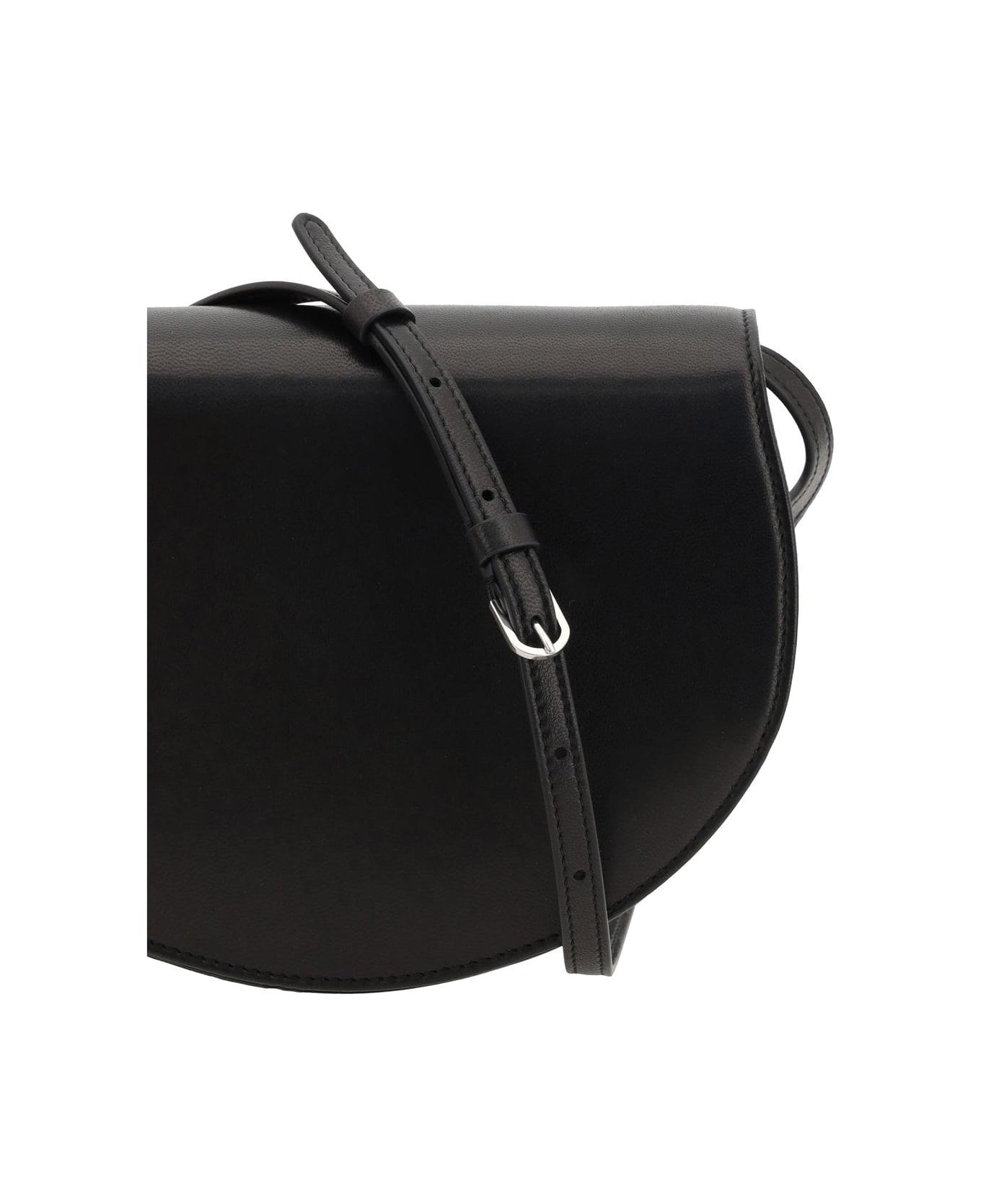 The Row Canteen Foldover Top Shoulder Bag - BLANS BLACK ANS