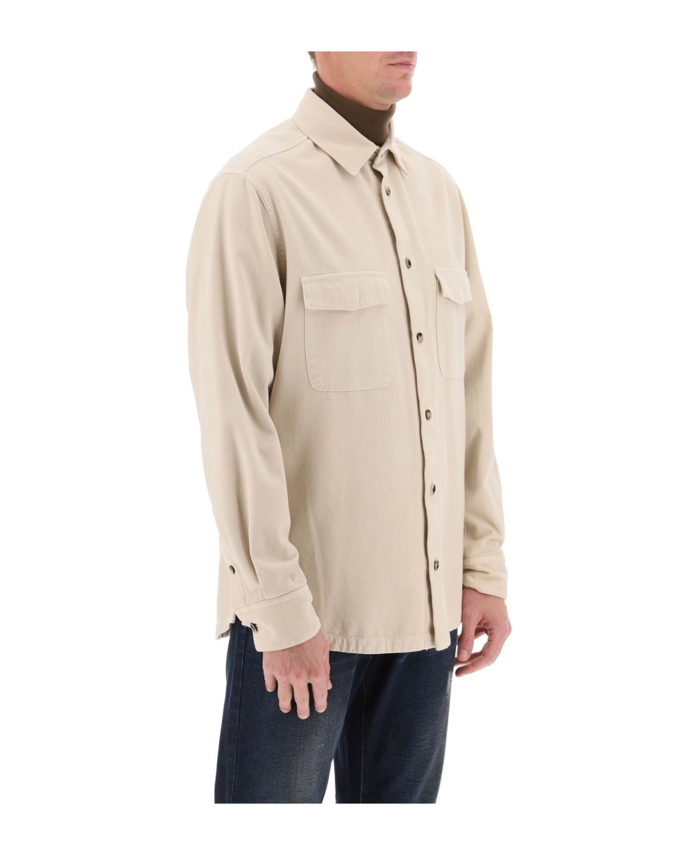 Agnona Cotton & Cashmere Shirt - TUFO (Beige) シャツ
