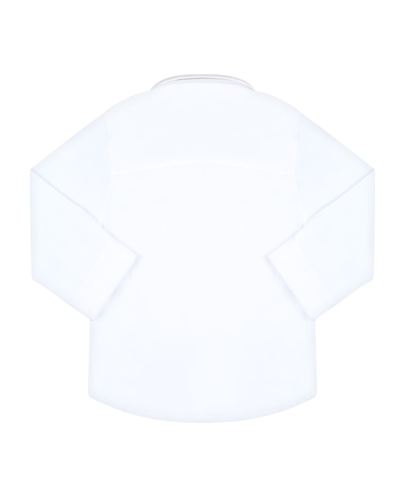 Hugo Boss White Shirt For Baby Boy With White Logo - White