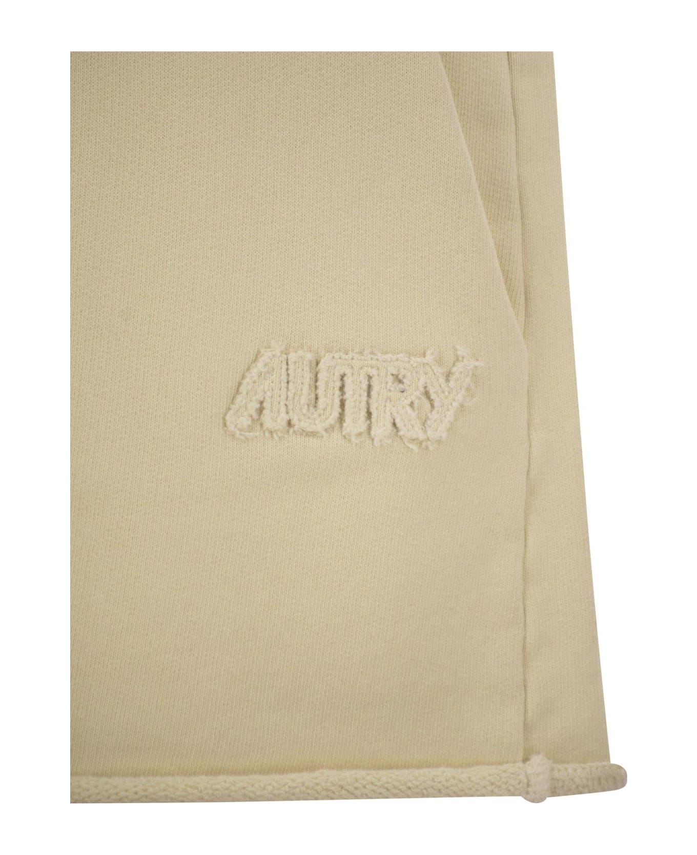 Autry Elasticated Waistband Track Shorts - NEUTRALS