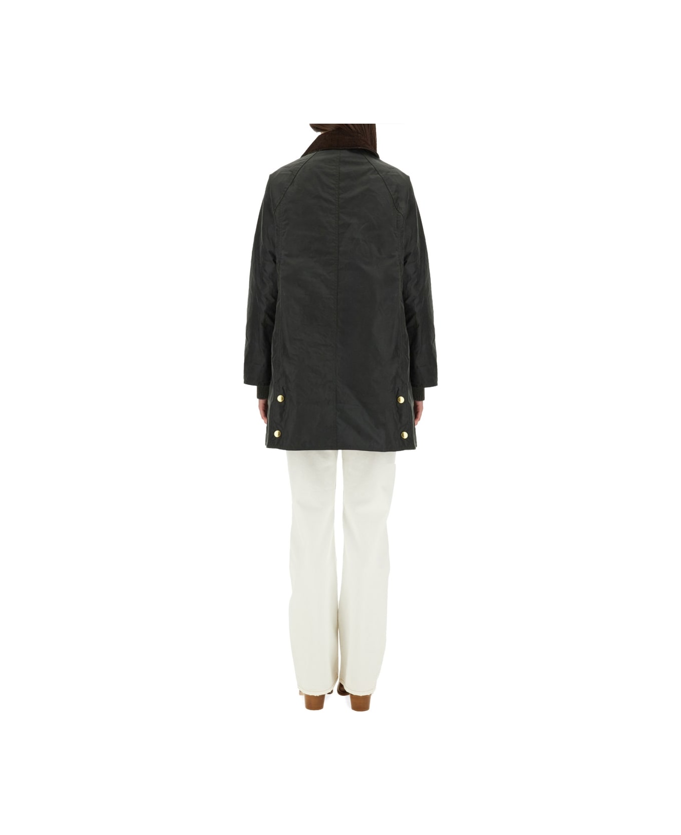 Barbour Long Waxed Jacket "beadnell" - GREEN