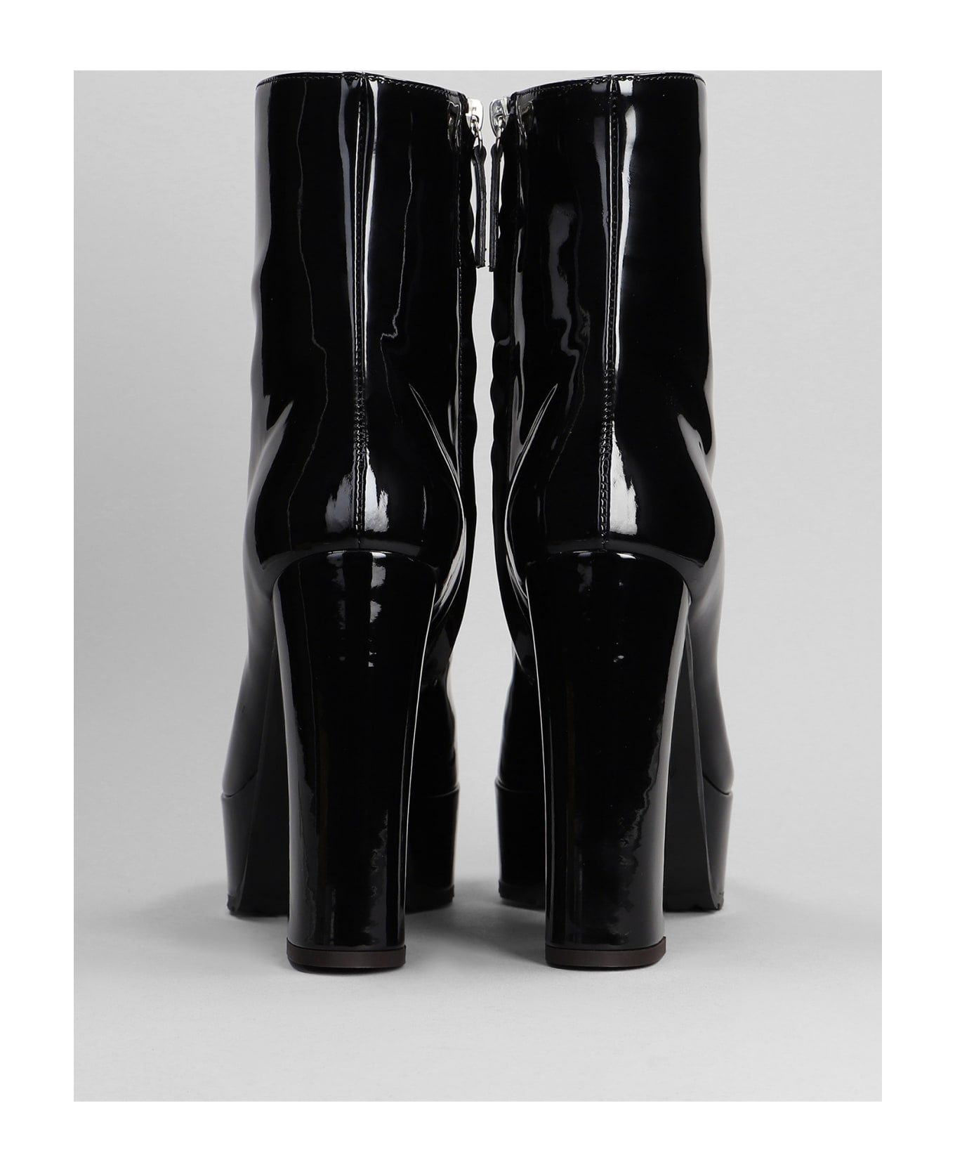 Giuseppe Zanotti Morgana High Heels Ankle Boots In Black Patent Leather - black ブーツ